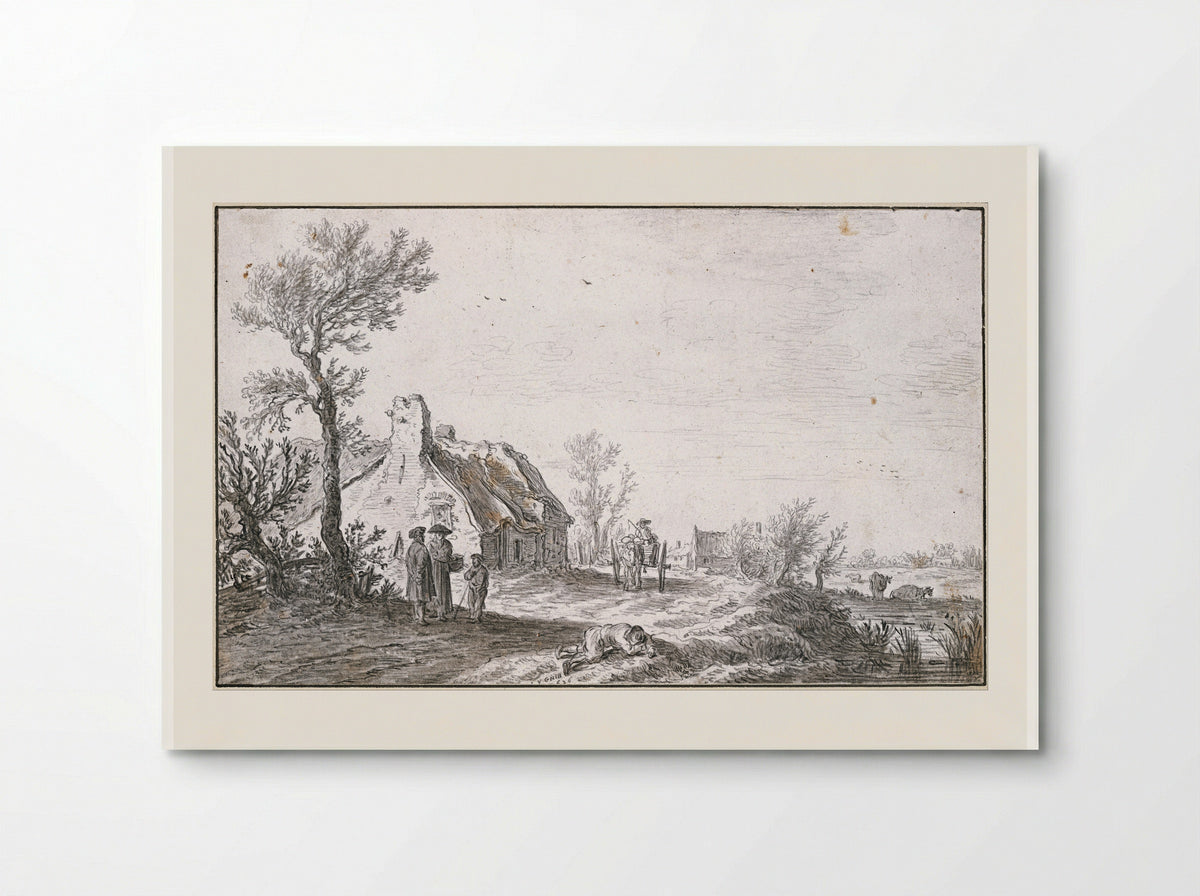 An Inn by a Country Road - Jan van Goyen - Poster