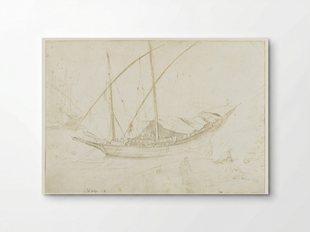 An Italian Galley, with the Bow to the Left - Guilliam du Gardijn - Poster