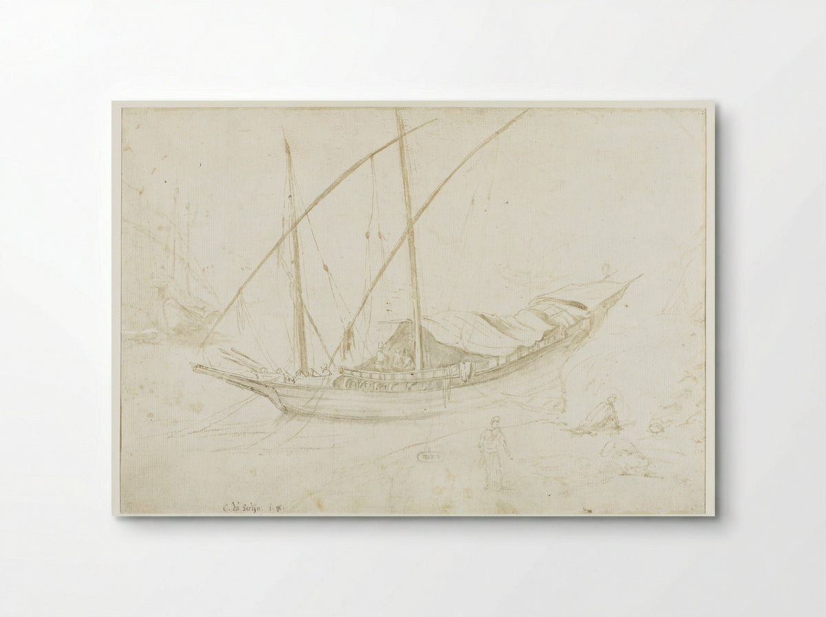 An Italian Galley, with the Bow to the Left - Guilliam du Gardijn - Poster