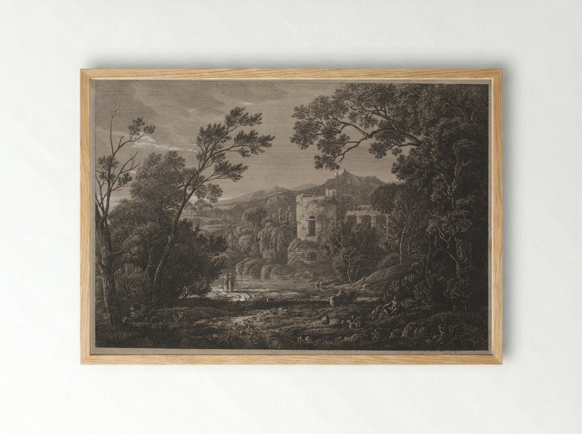 An Italian View - Joseph Rebell - Framed Print Wood