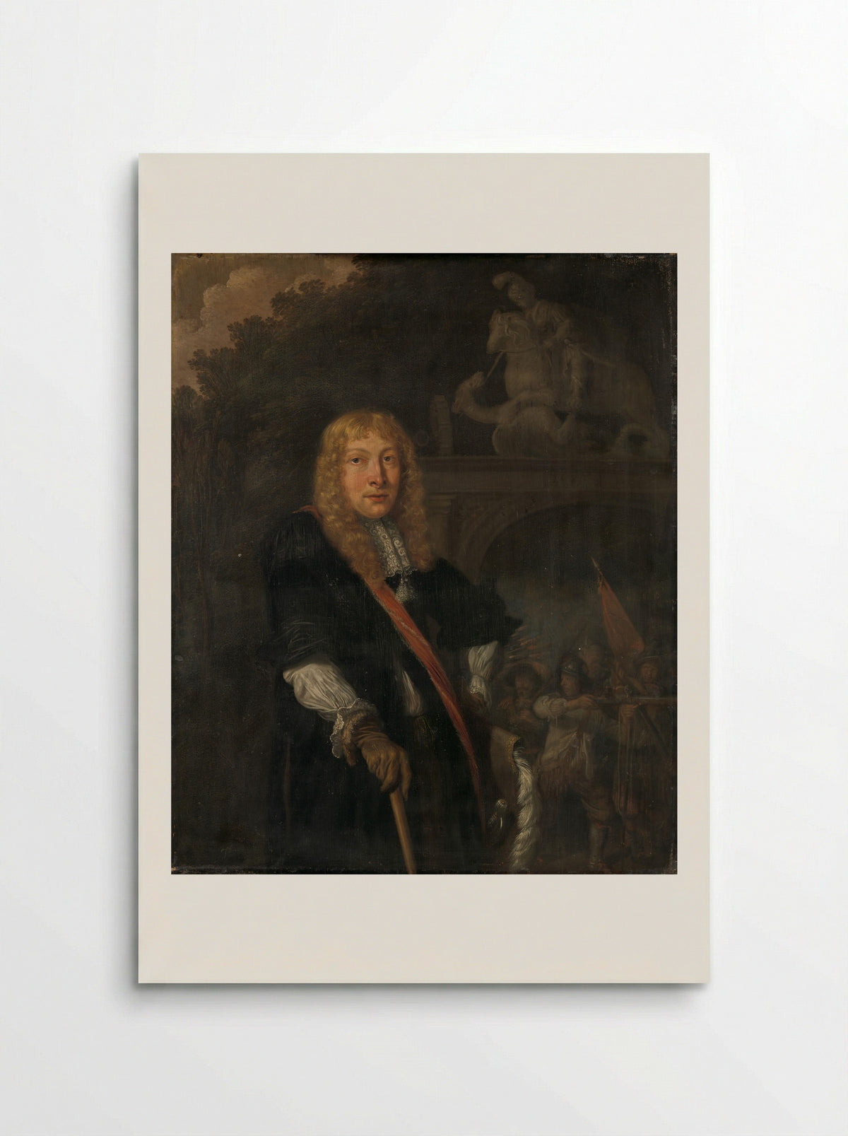 An Officer of the Leiden Civic Guard before the Gate of the Sint Jorisdoelen - Domenicus van Tol - Poster