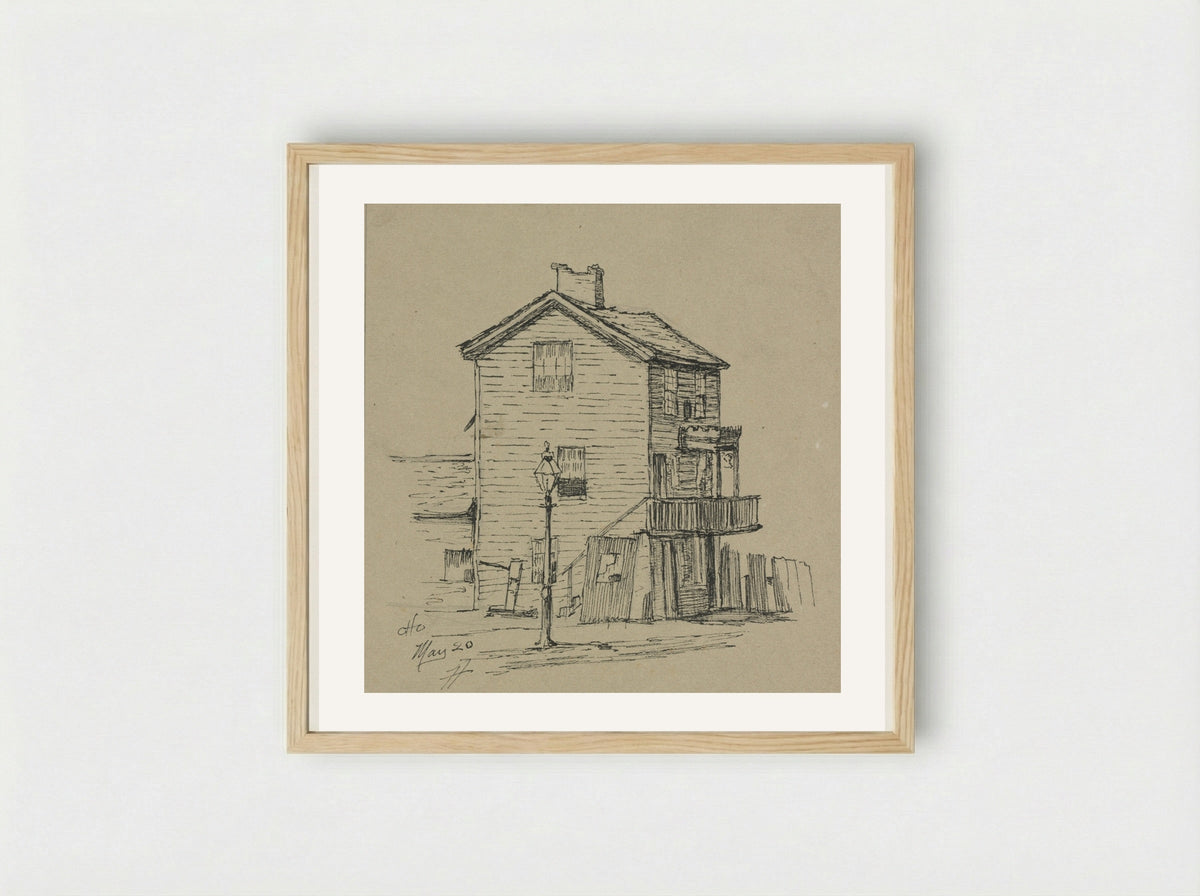 An Old House, Cleveland - Otto H. Bacher - Framed Print Wood