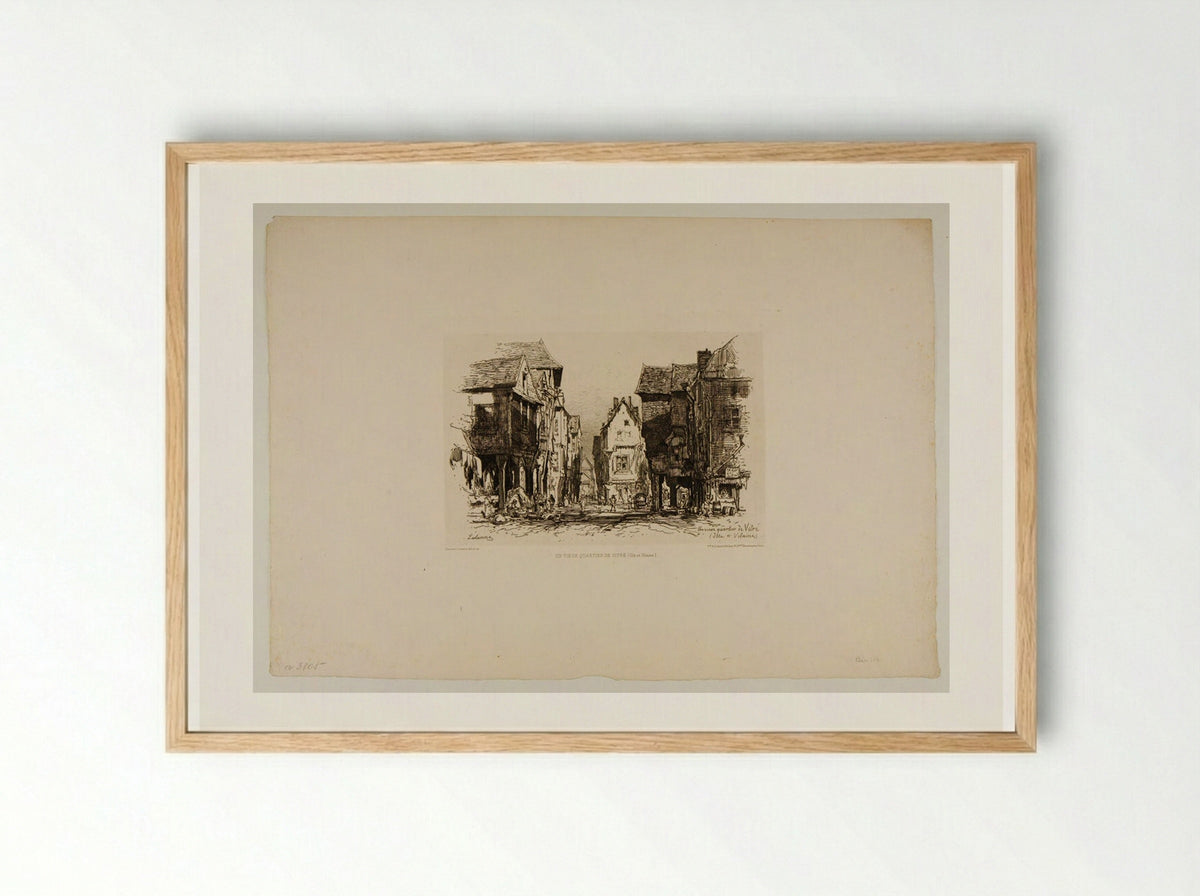 An Old Section of Vitré - Maxime Lalanne - Framed Print Wood