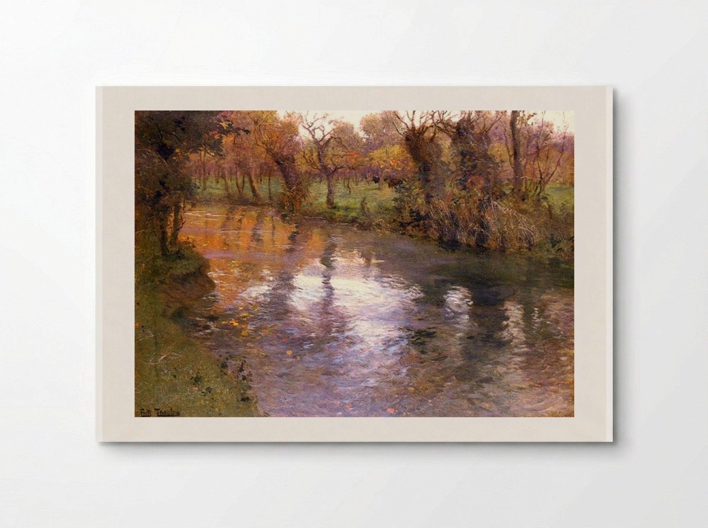 An Orchard on the Banks of a River - Frits Thaulow - Poster