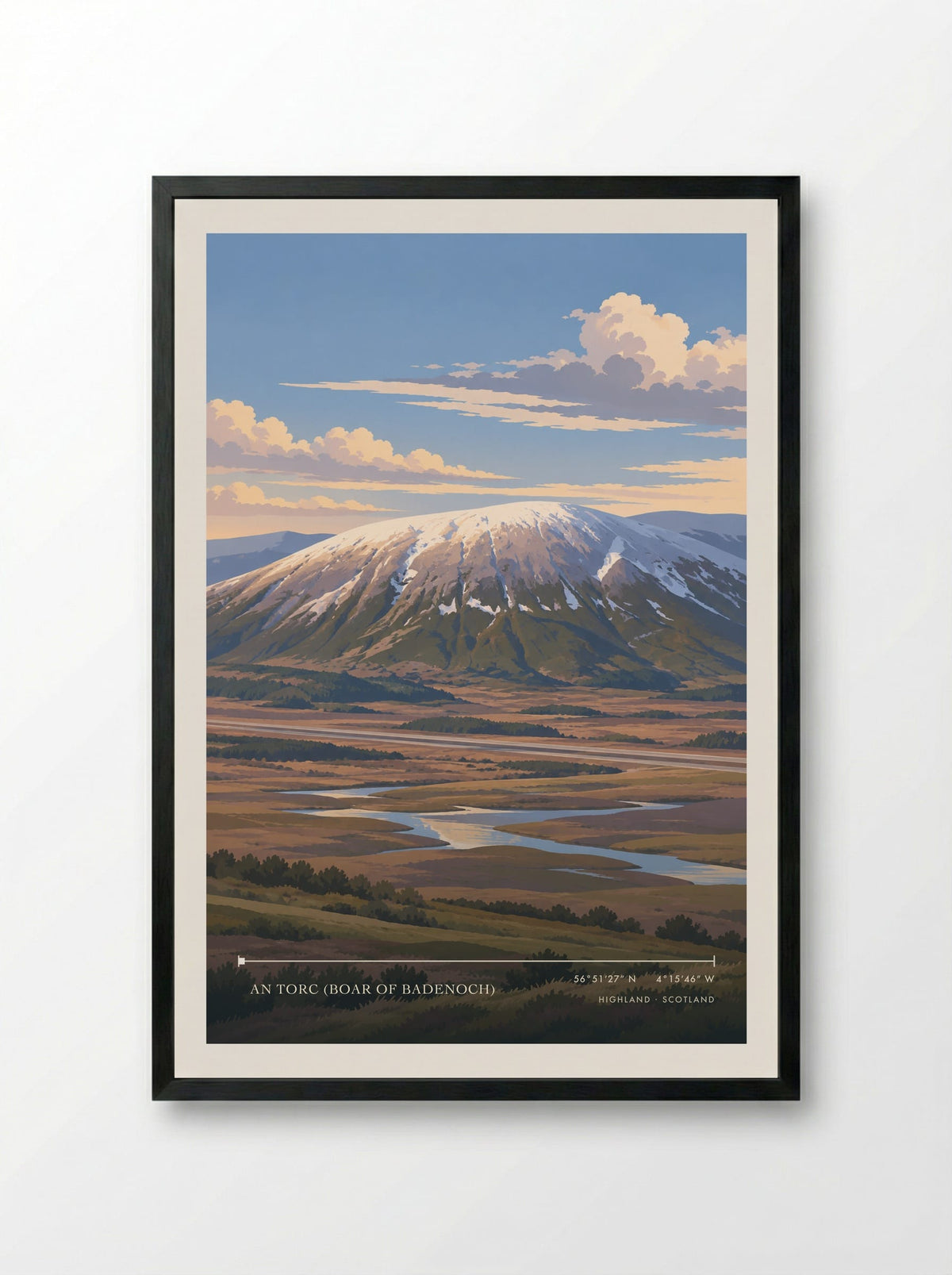 An Torc (Boar of Badenoch), Highland | Travel Poster - Framed Print Black