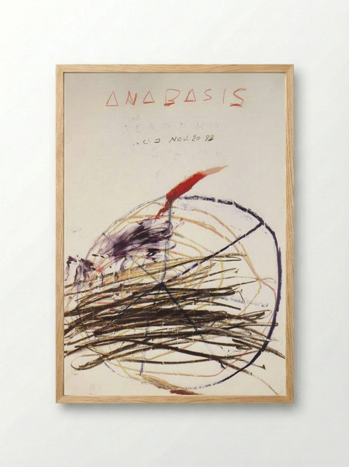 Anabasis (Xenophon) - Cy Twombly - Framed Print Wood