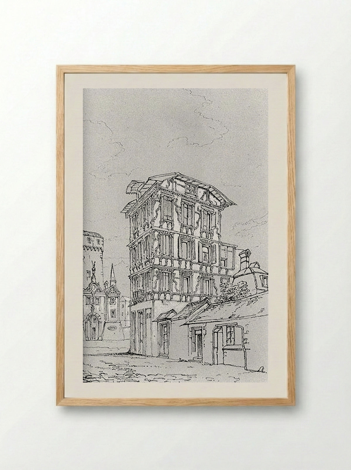 Ancient Maison Lucerne - John Ruskin - Framed Print Wood