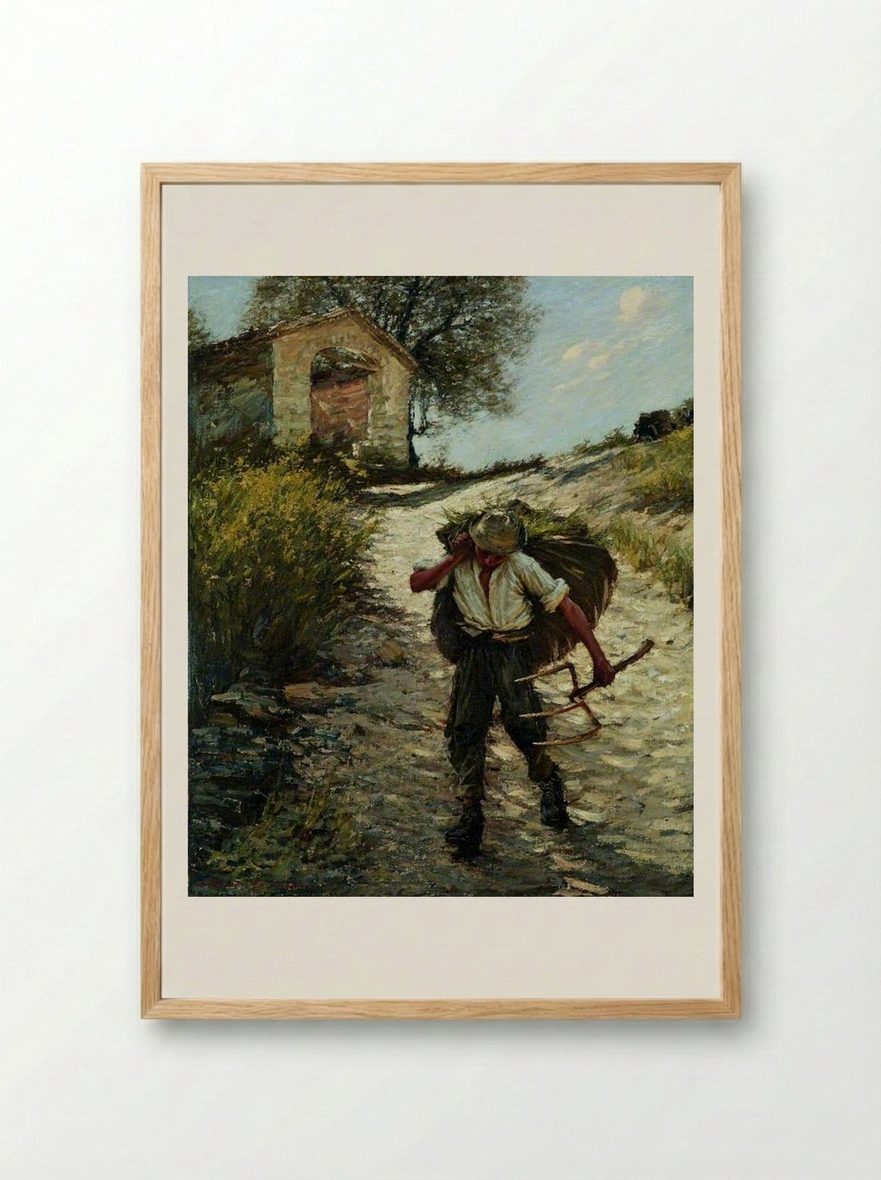 Ancient Provençal Road - Henry Herbert La Thangue - Framed Print Wood