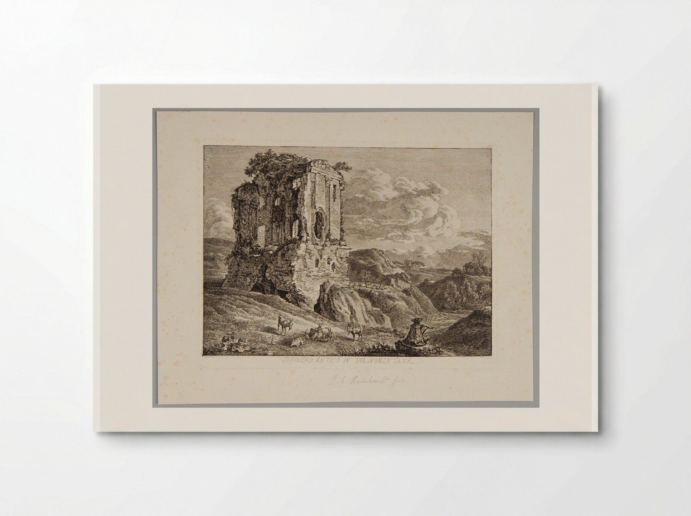 Ancient Tomb in Via Nomentana - Johann Christian Reinhart - Poster