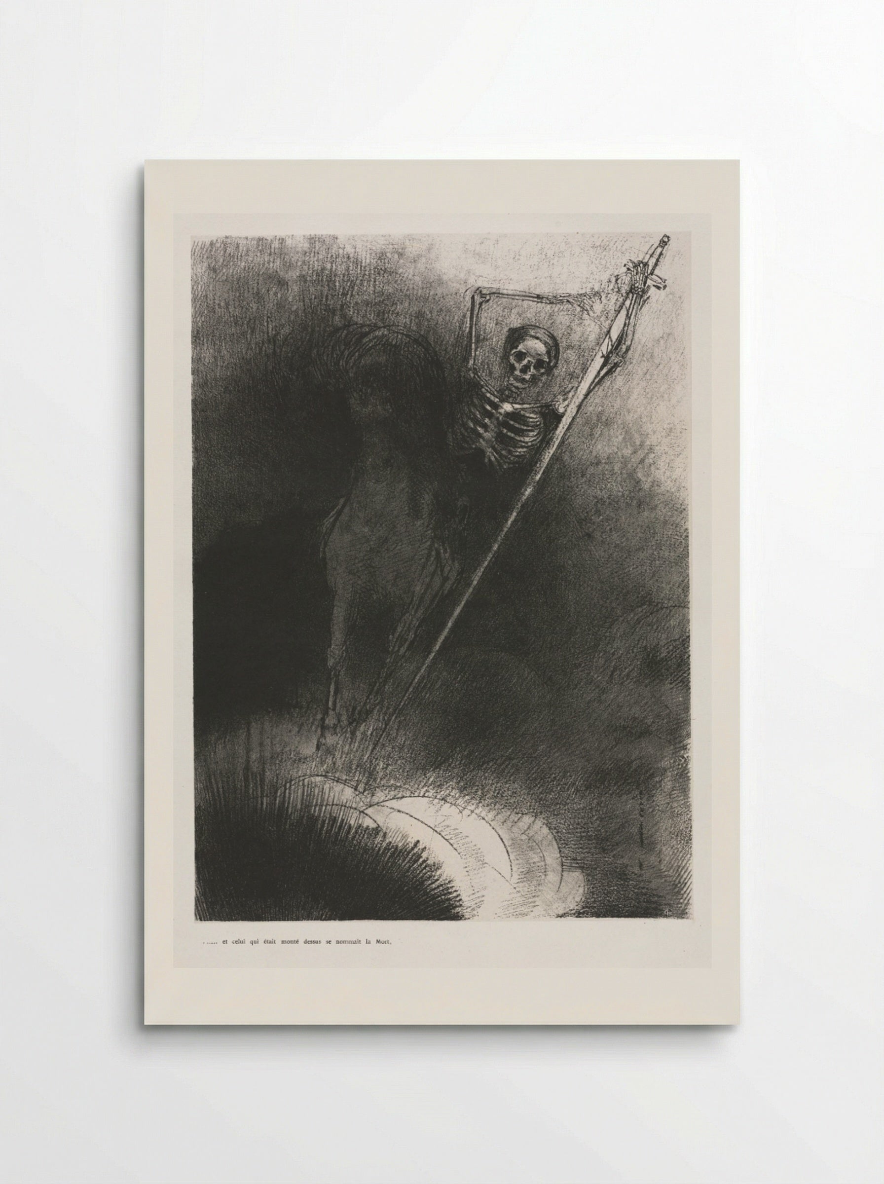 And His Name That Sat on Him Was Death - Odilon Redon - Poster