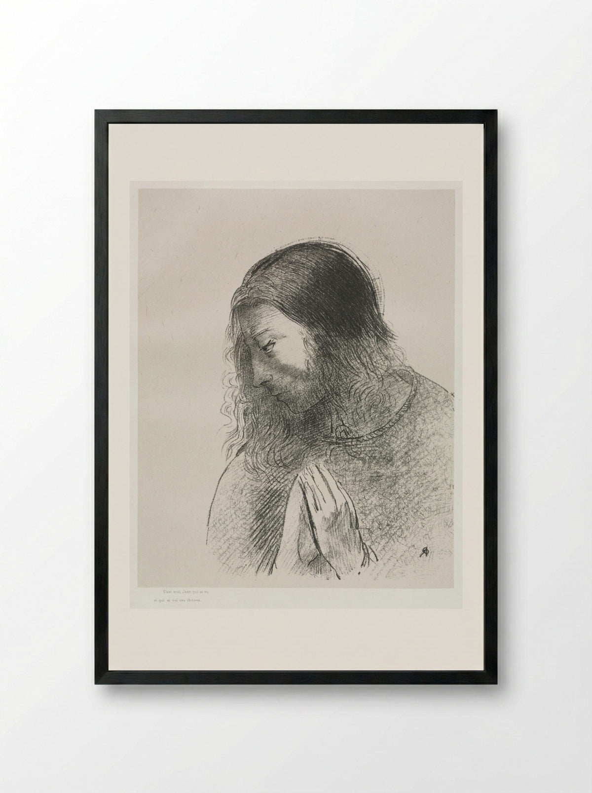 And I John Saw These Things, and Heard Them - Odilon Redon - Framed Print Black