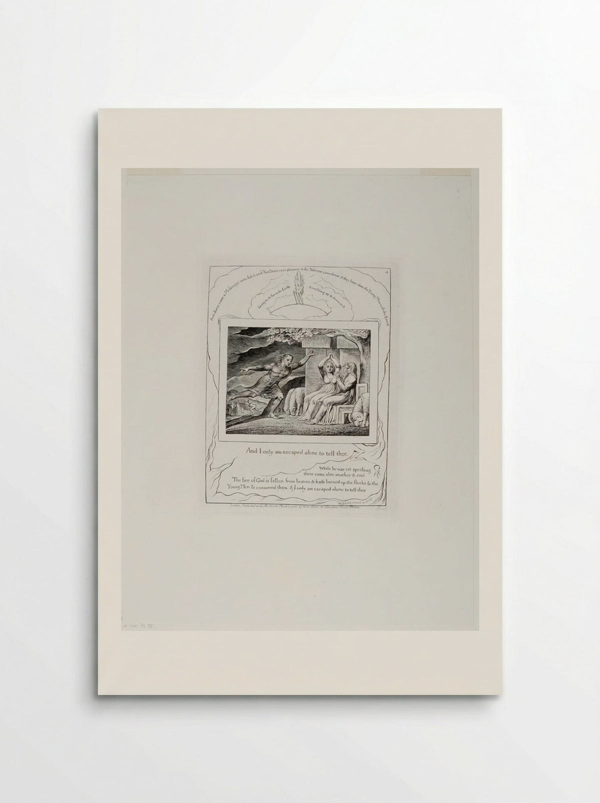 And I only am escaped alone to tell thee - William Blake - Poster