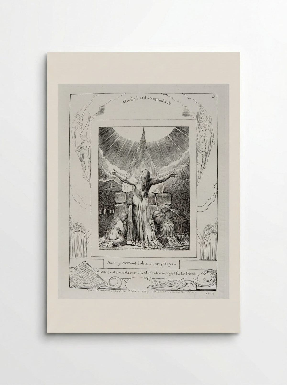 And my servant Job shall pray for you - William Blake - Poster