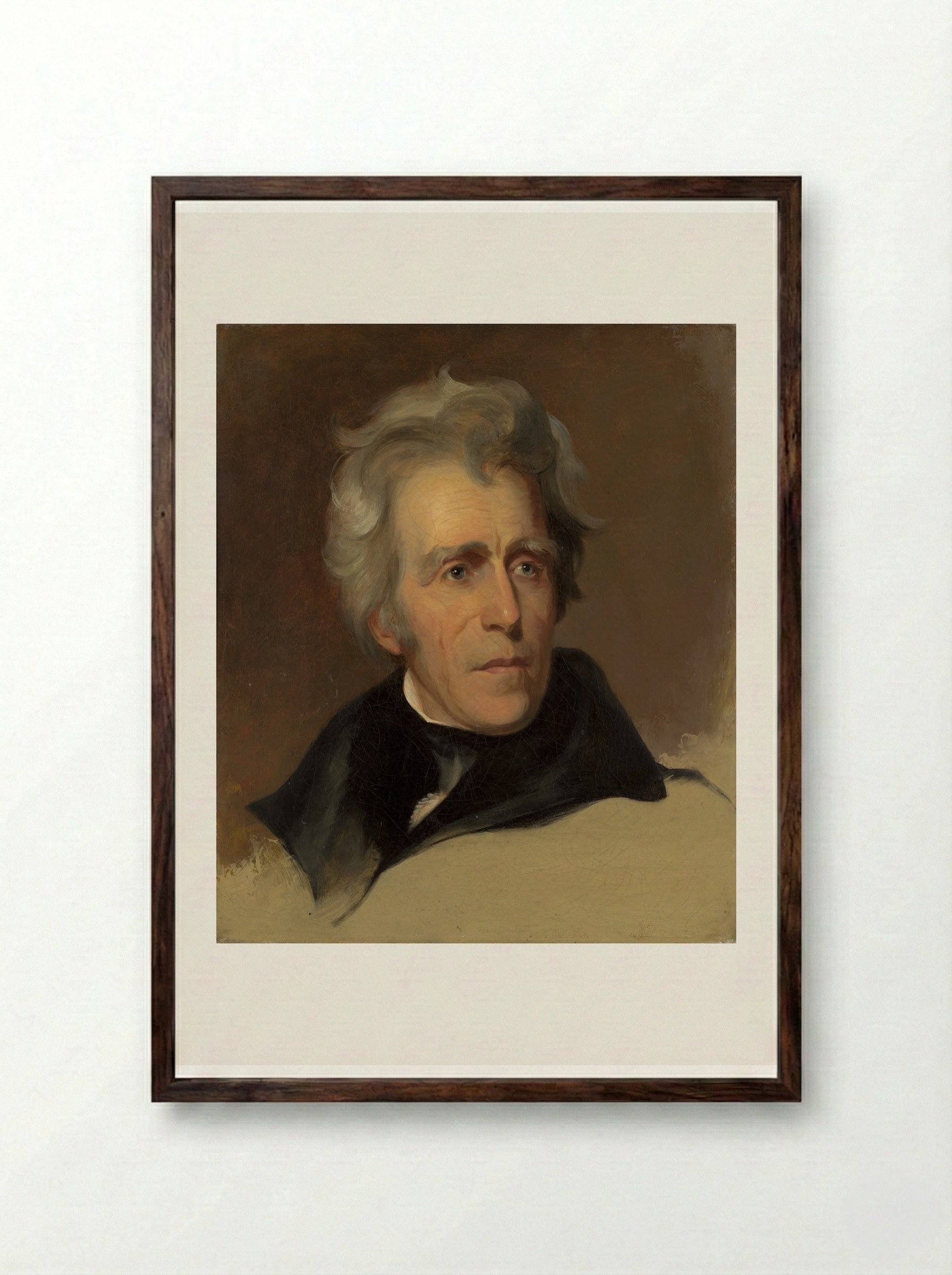 Andrew Jackson (Study) - Thomas Sully - Framed Print Dark Wood