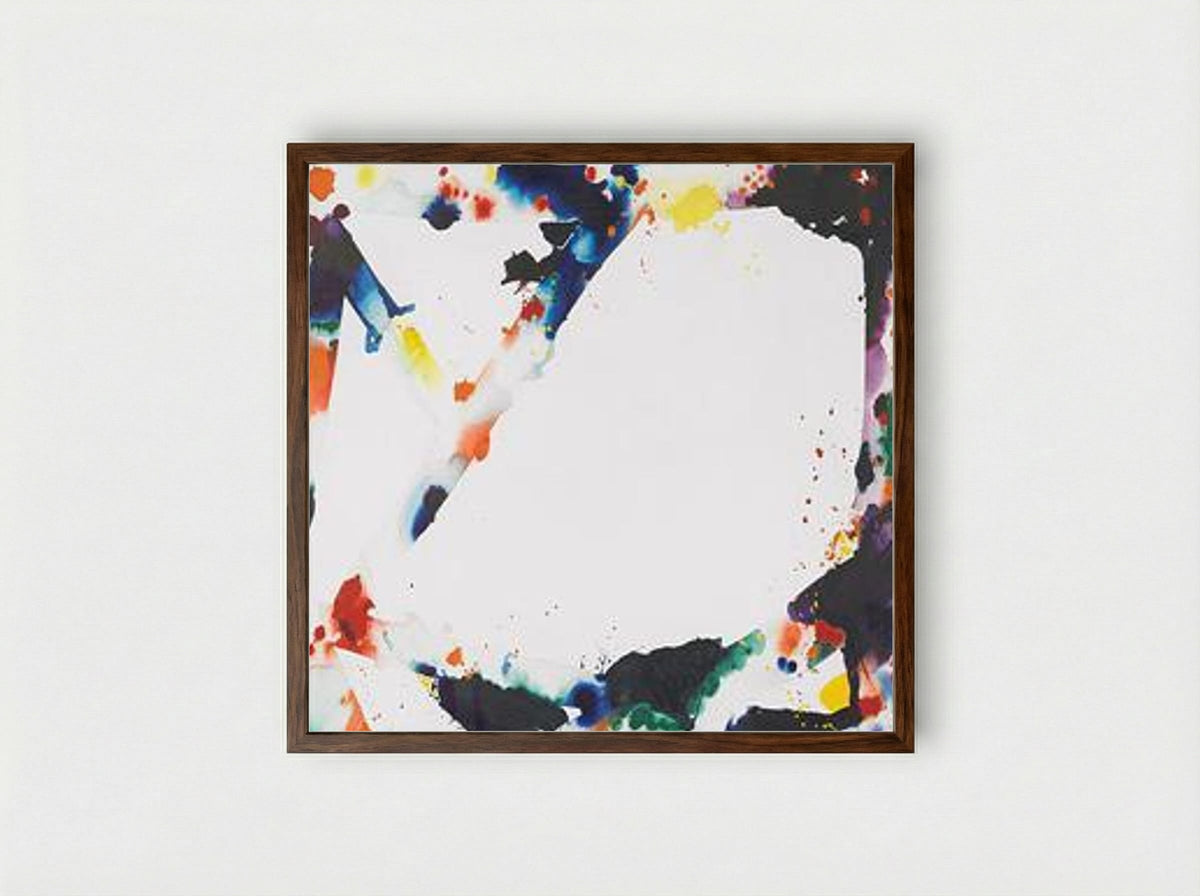 Angel Trails - Sam Francis - Framed Print Dark Wood