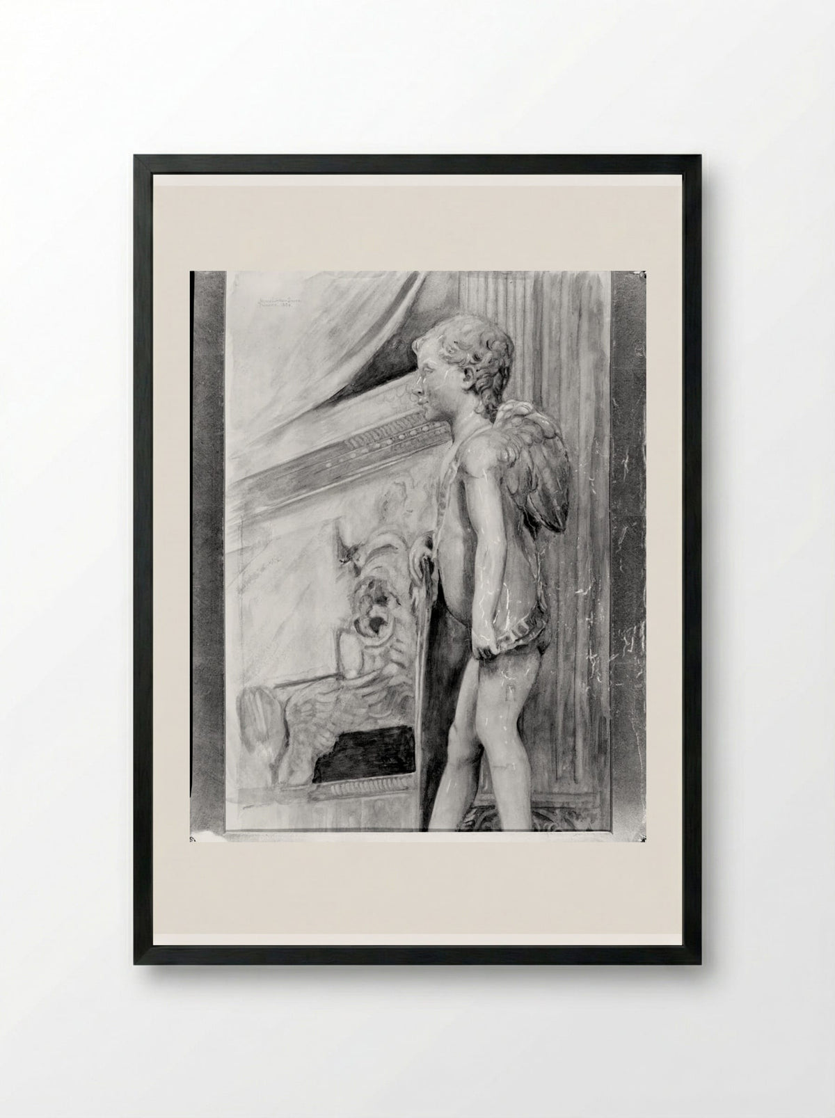 Angel, after Desiderio da Settignano - Joseph Lindon Smith - Framed Print Black