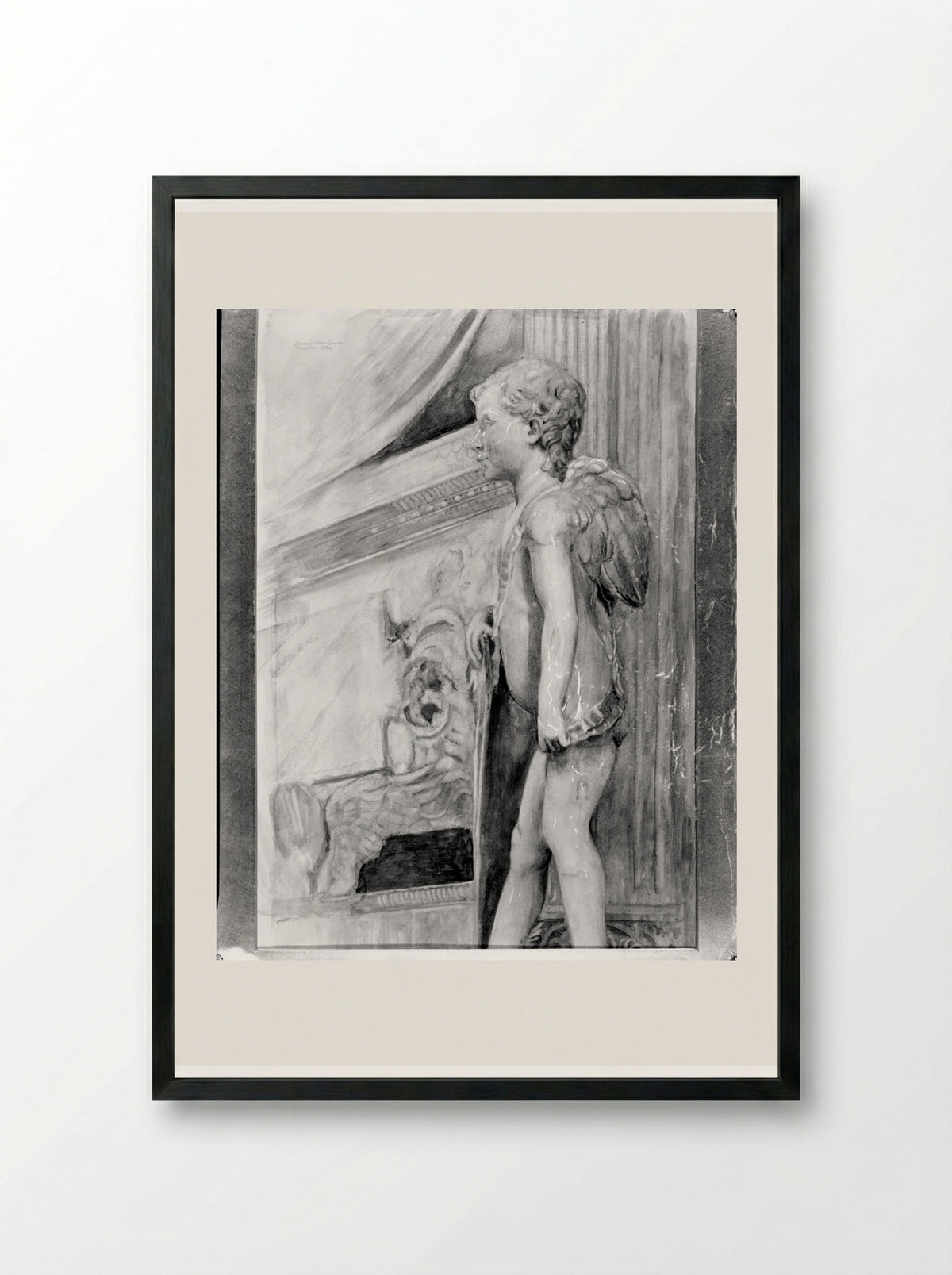 Angel, after Desiderio da Settignano - Joseph Lindon Smith - Framed Print Black