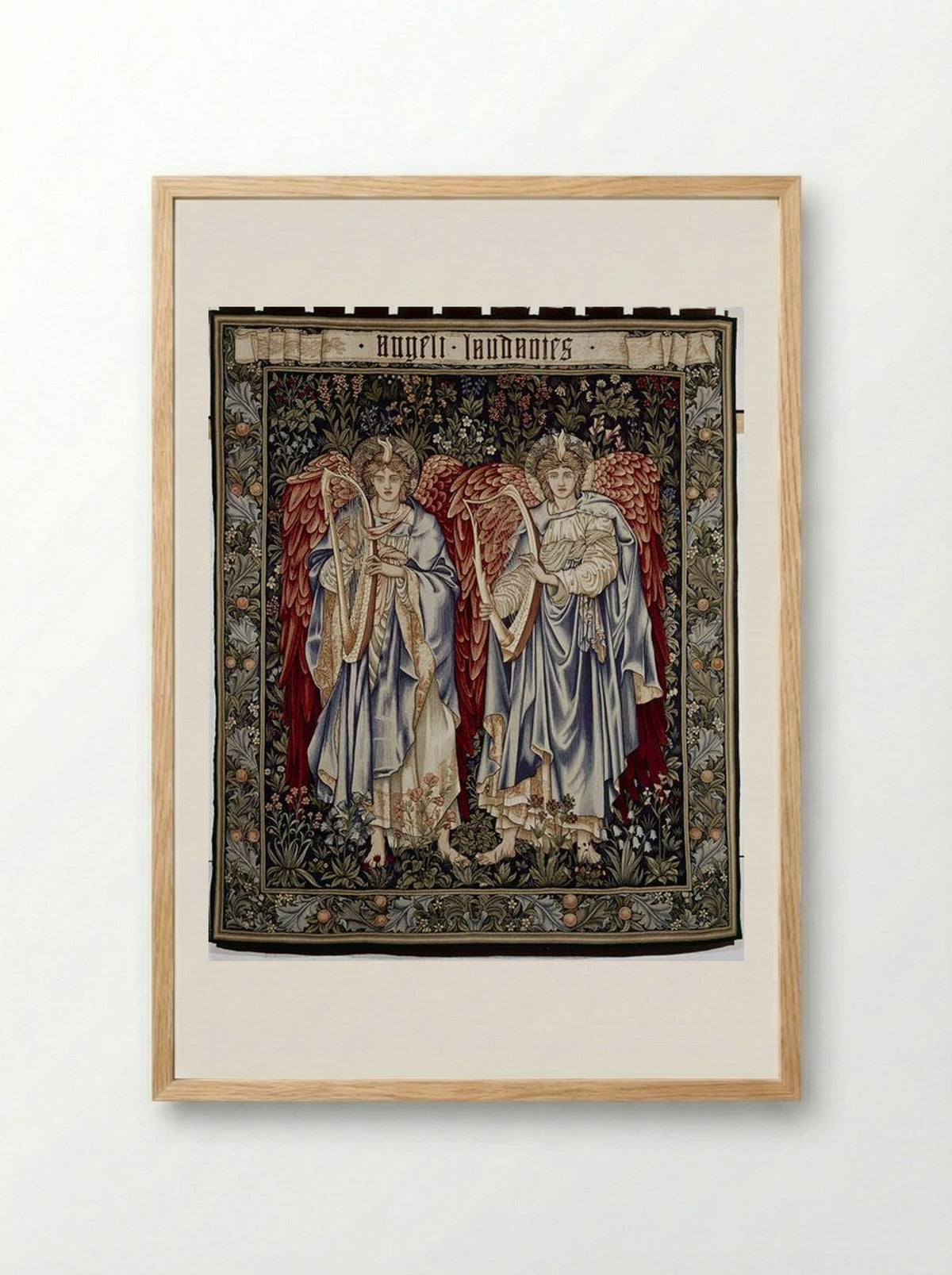 Angeli Laudantes - Edward Burne-Jones - Framed Print Wood