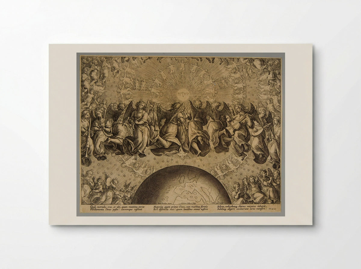 Angels Playing Musical Instruments and Cherubs Dancing - Adriaen Collaert - Poster
