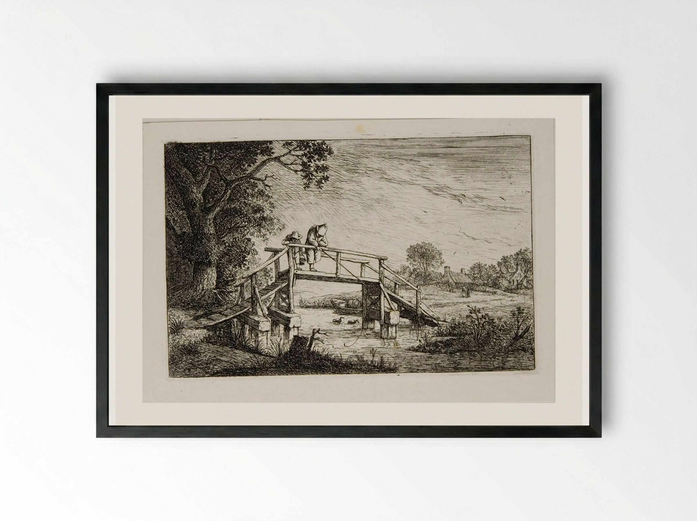 Angler - David Deuchar - Framed Print Black