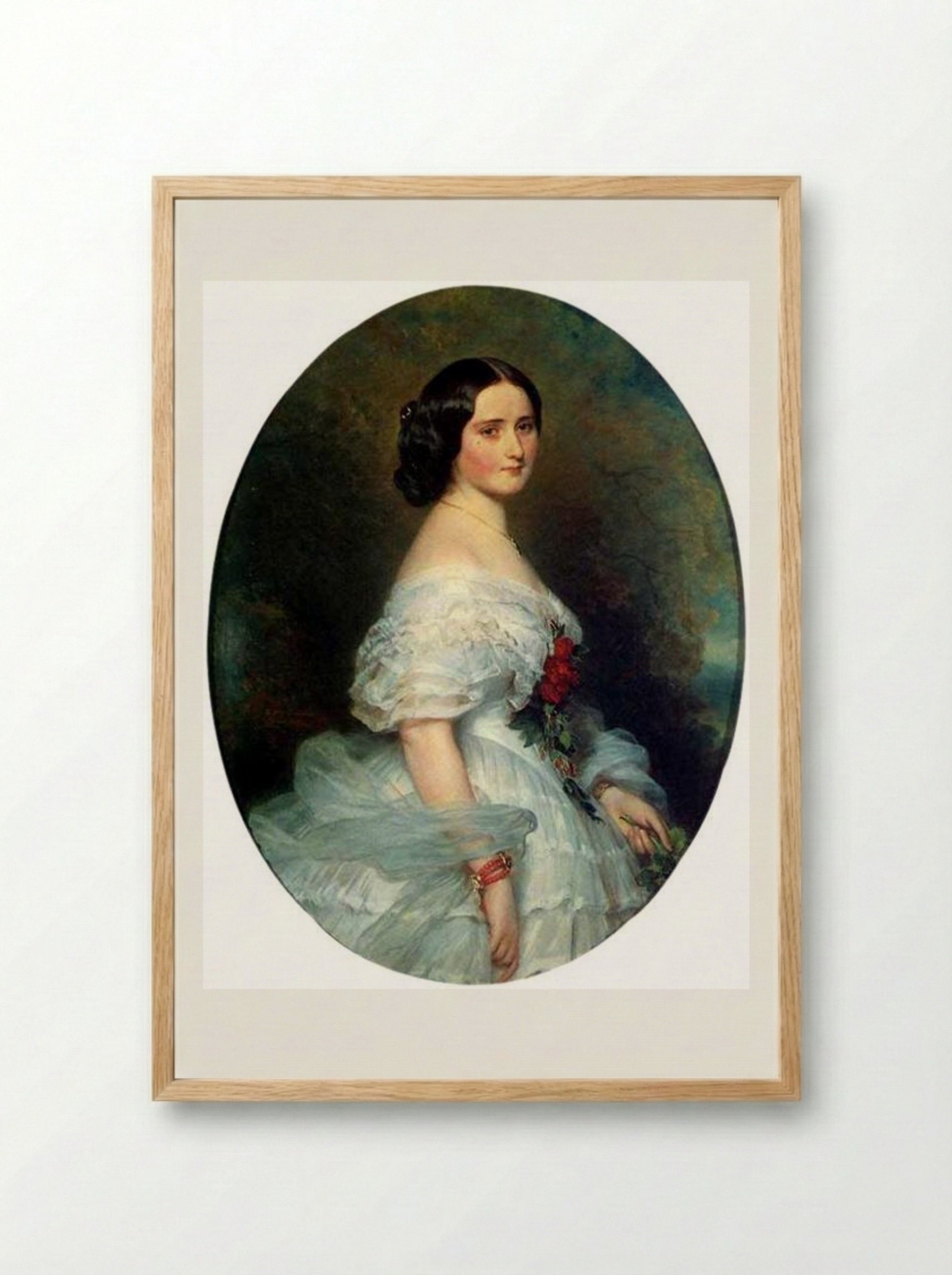 Anna Dollfus, Baroness de Bourgoing - Franz Xaver Winterhalter - Framed Print Wood