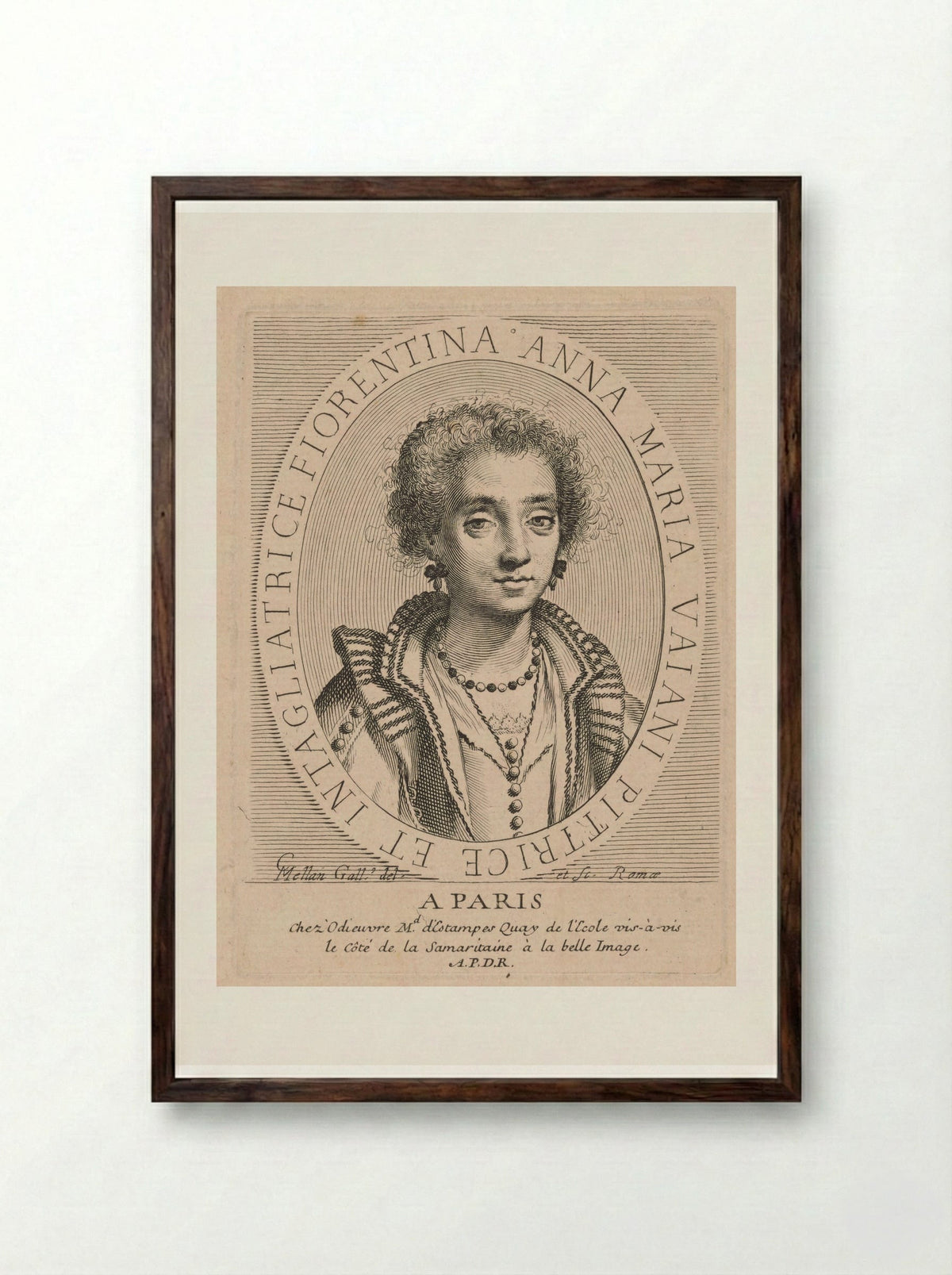 Anna Maria Vaiani - Claude Mellan - Framed Print Dark Wood
