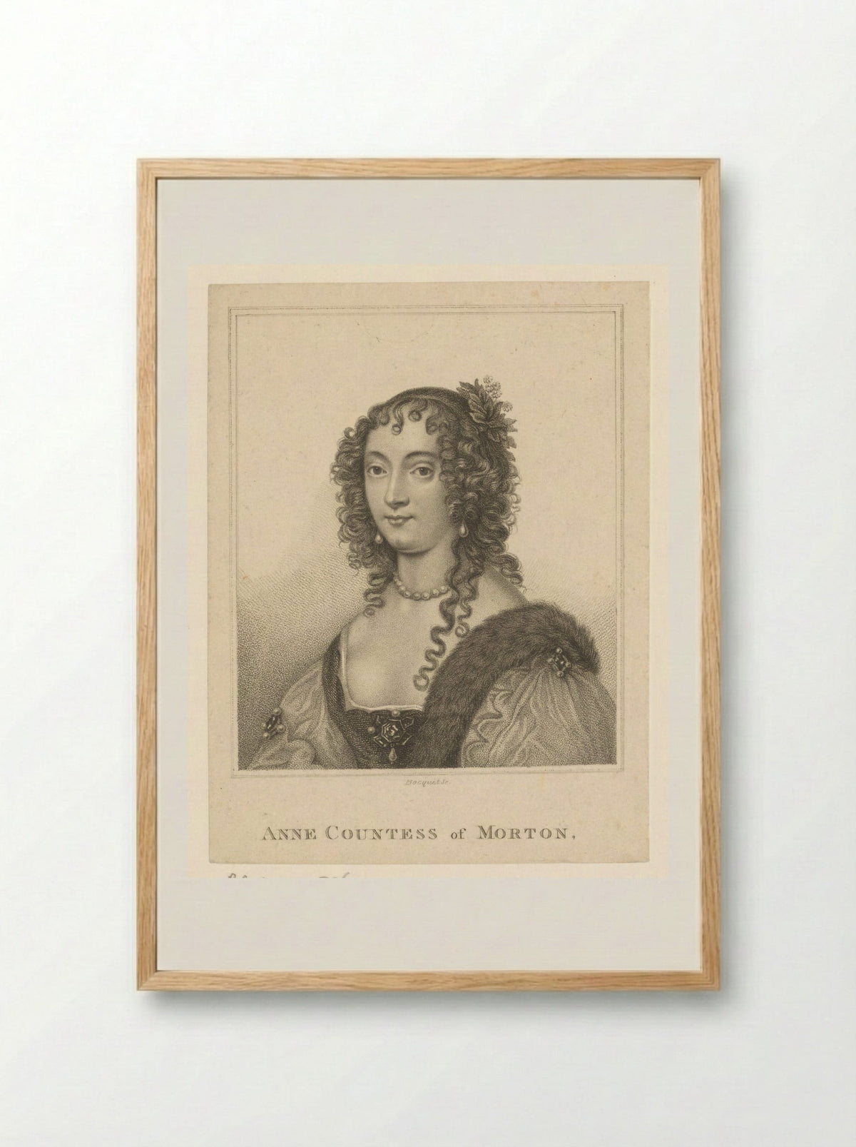 Anne, Countess of Morton - John Scott - Framed Print Wood