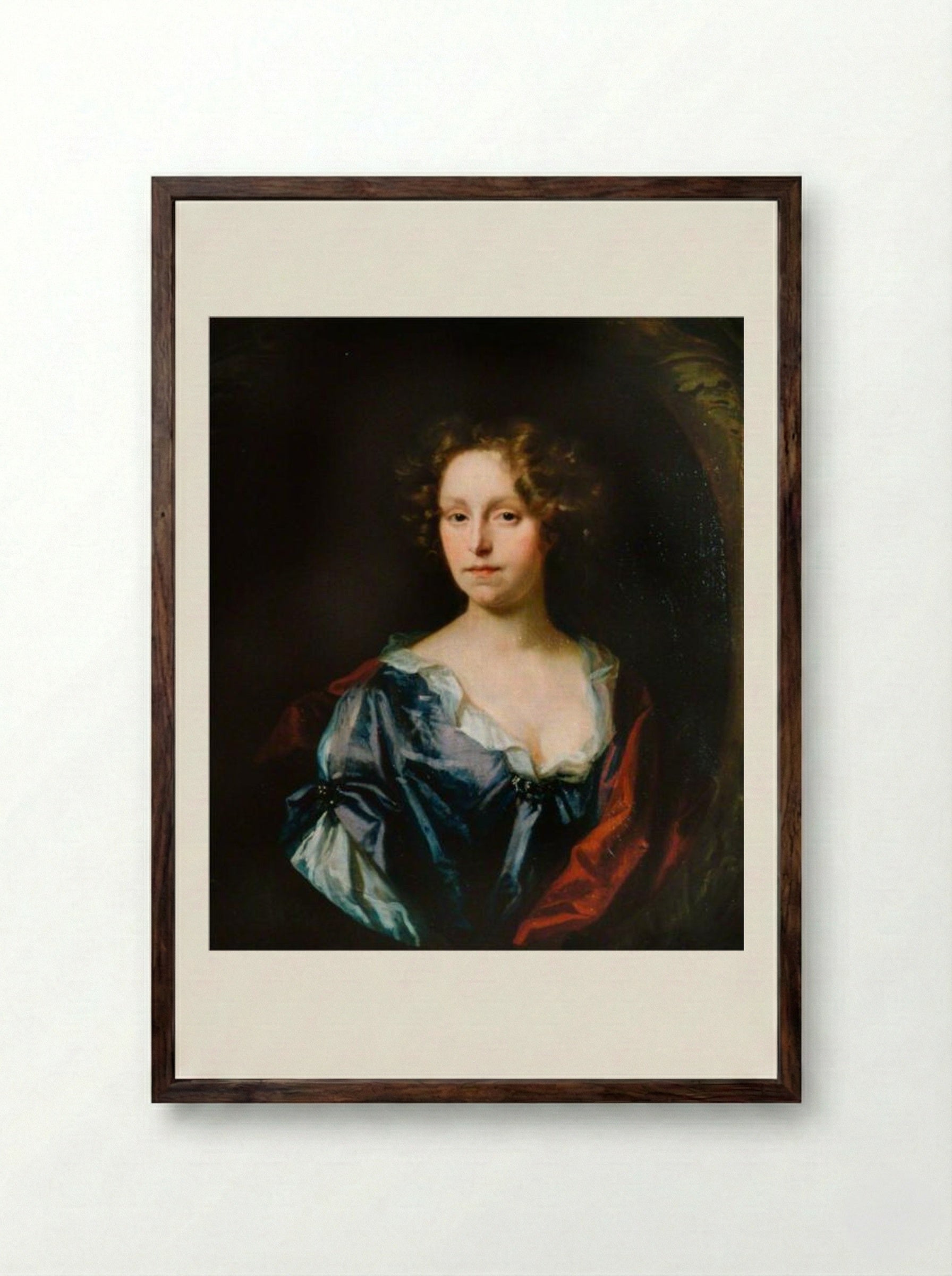 Anne Rider, Sister of John Smith, Speaker of the House of Commons - John Riley - Framed Print Dark Wood