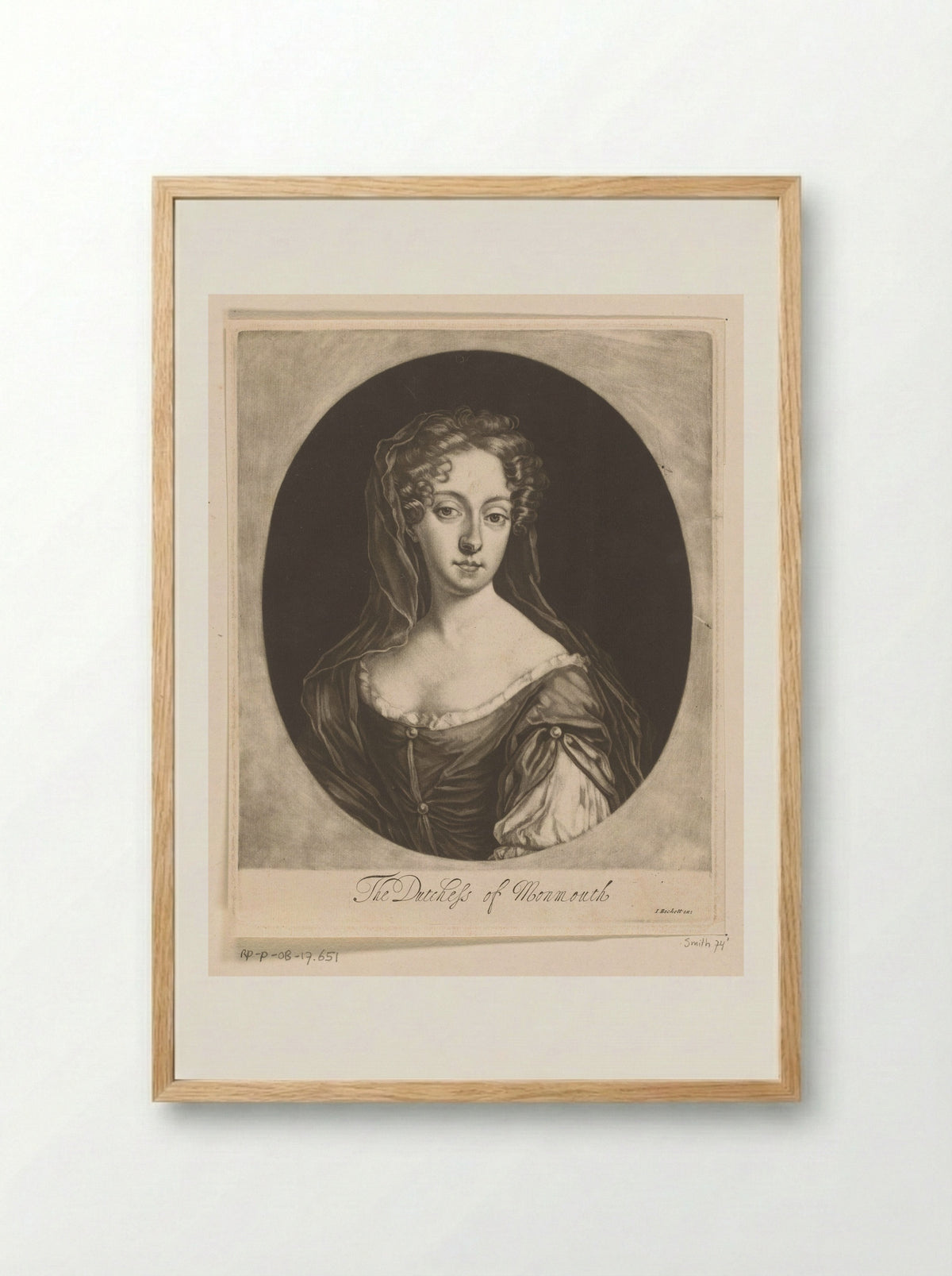 Anne Scott, Duchess of Monmouth - Isaac Beckett - Framed Print Wood