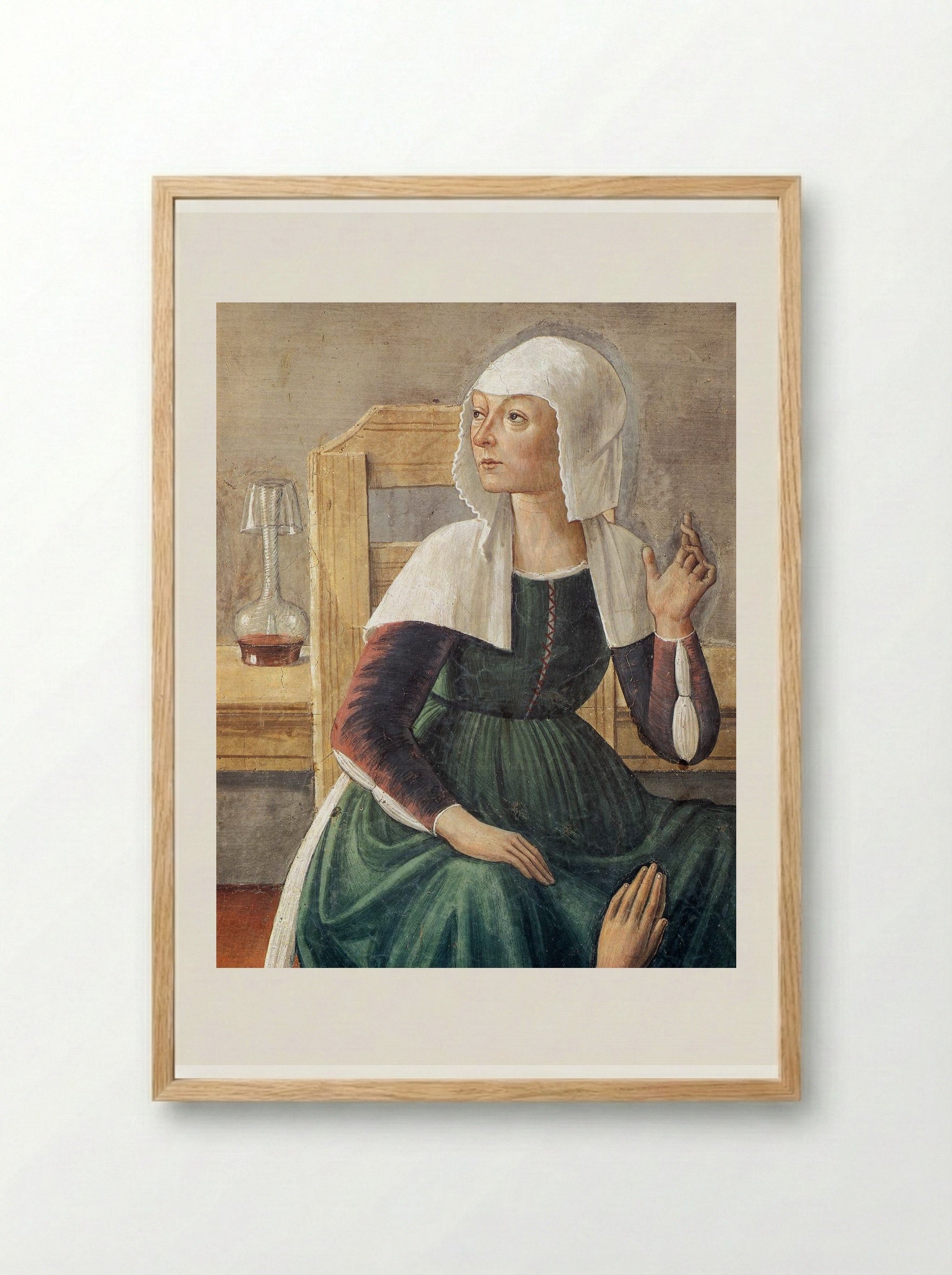 Announcement of Death to St. Fina - Domenico Ghirlandaio - Framed Print Wood