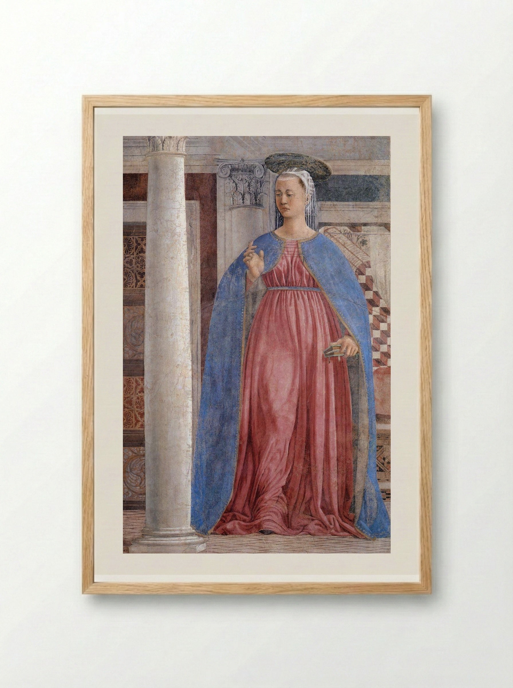 Annunciation (detail) - Piero della Francesca - Framed Print Wood