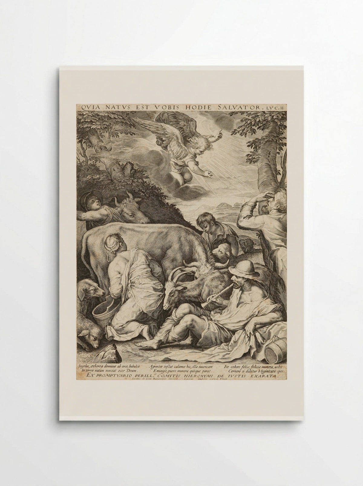 Annunciation to the Shepherds - Aegidius Sadeler II - Poster