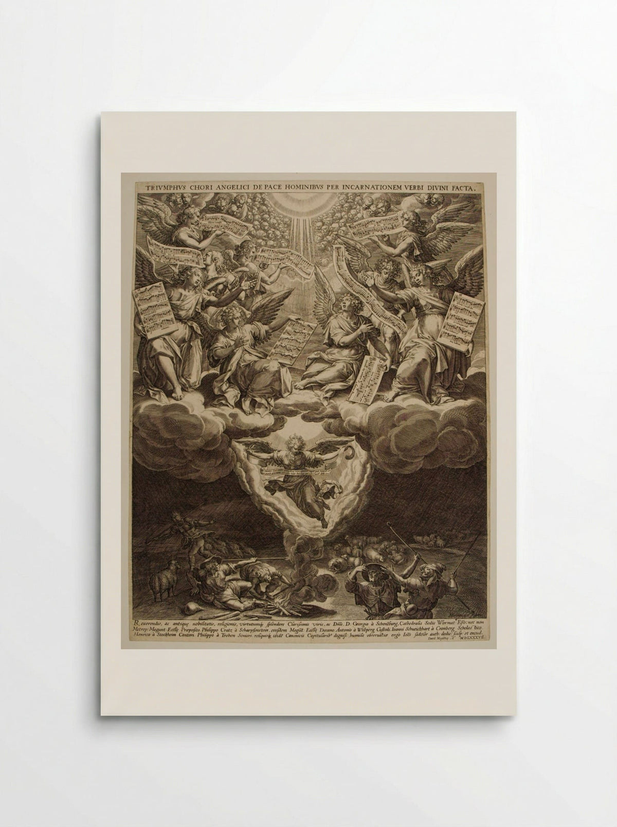Annunciation to the Shepherds - Johann Sadeler I - Poster