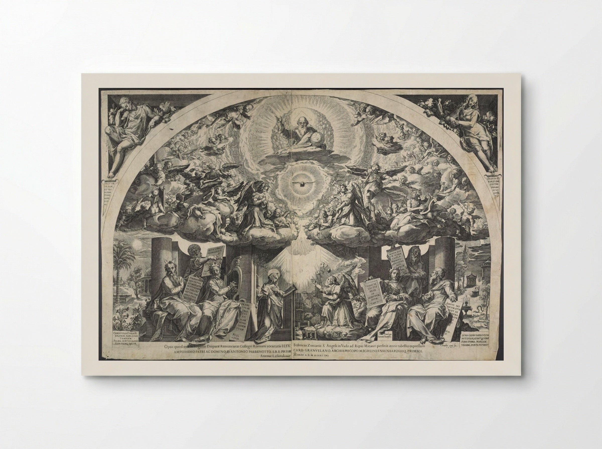 Annunciation with Prophets - Cornelis Cort - Poster