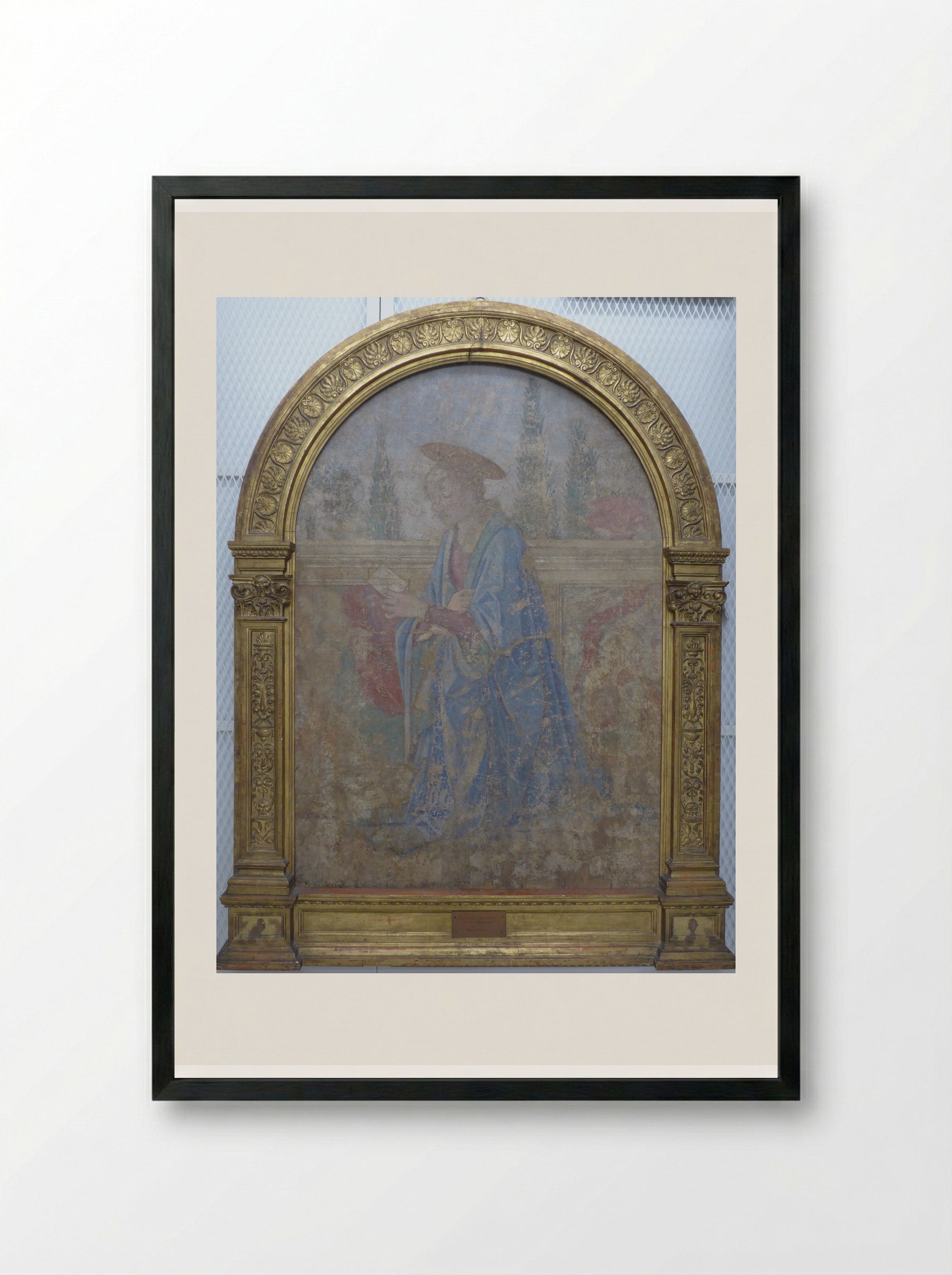 Annunciation - Domenico Ghirlandaio - Framed Print Black