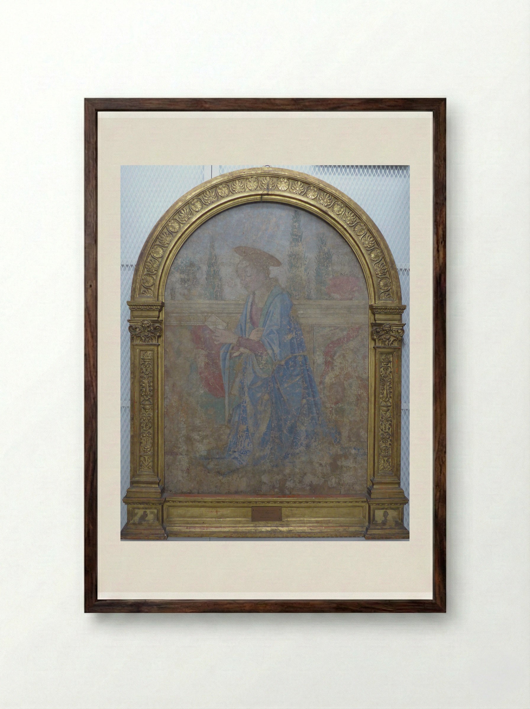 Annunciation - Domenico Ghirlandaio - Framed Print Dark Wood