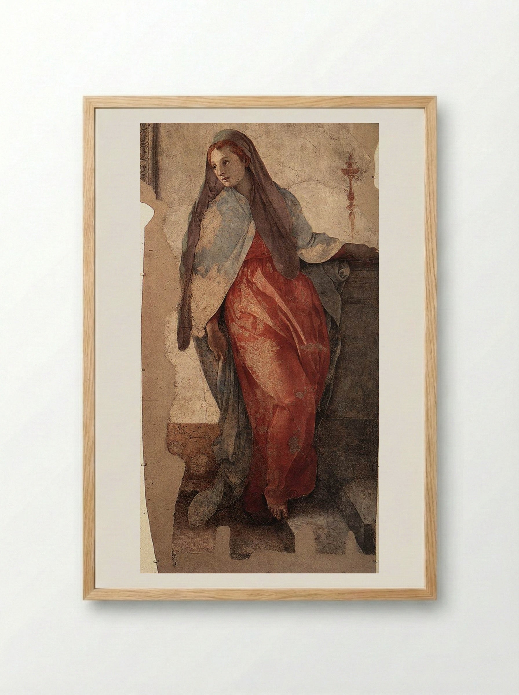 Annunciation - Jacopo Pontormo - Framed Print Wood