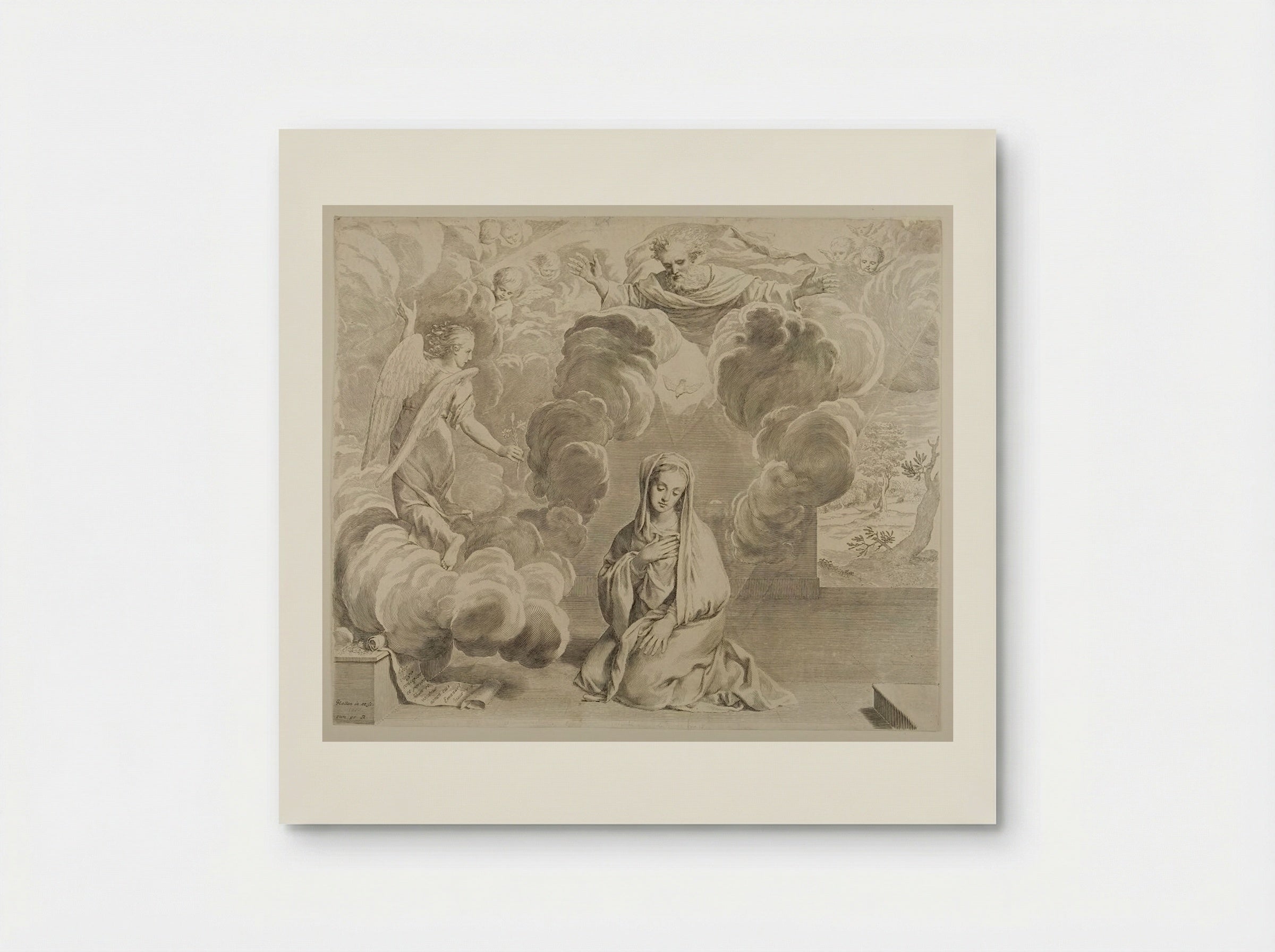 Annunciation - Claude Mellan - Poster
