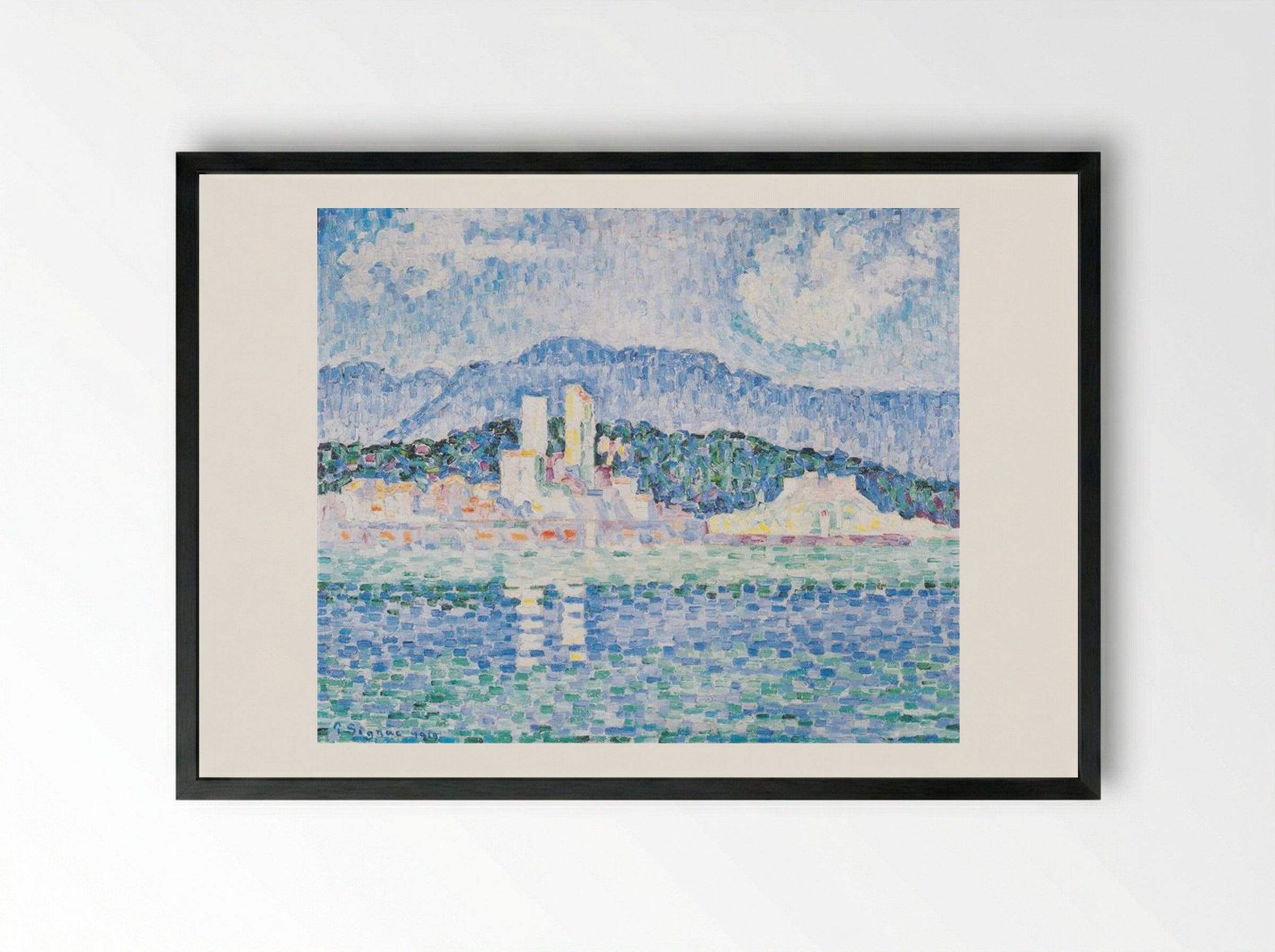 Antibes, Thunderstorms - Paul Signac - Framed Print Black