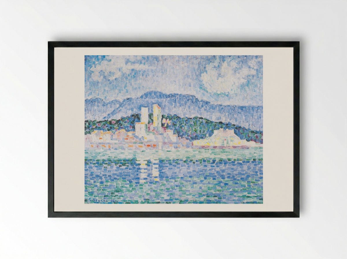 Antibes, Thunderstorms - Paul Signac - Framed Print Black
