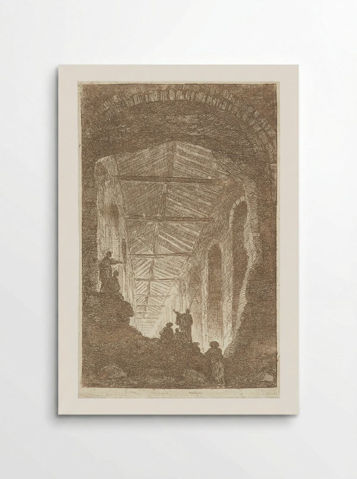 Antieke galerij - Hubert Robert - Poster