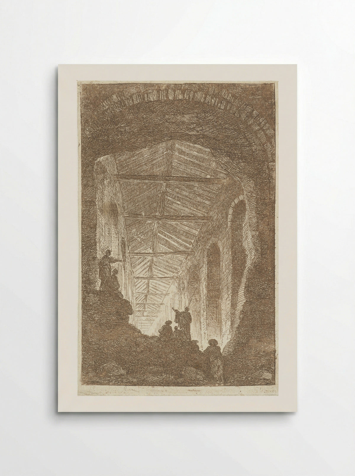 Antieke galerij - Hubert Robert - Poster