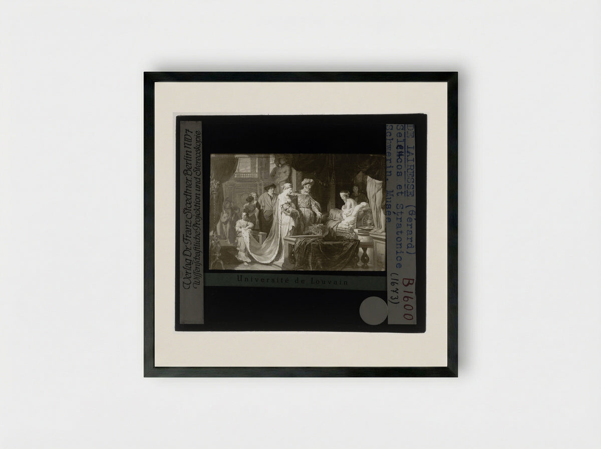 Antiochus and Stratonice - Gerard de Lairesse - Framed Print Black