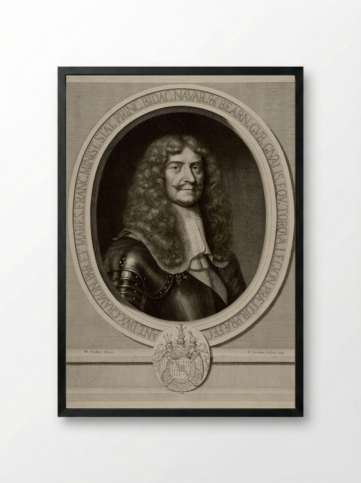 Antoine, Duc de Gramont - Pierre Lombart - Framed Print Black