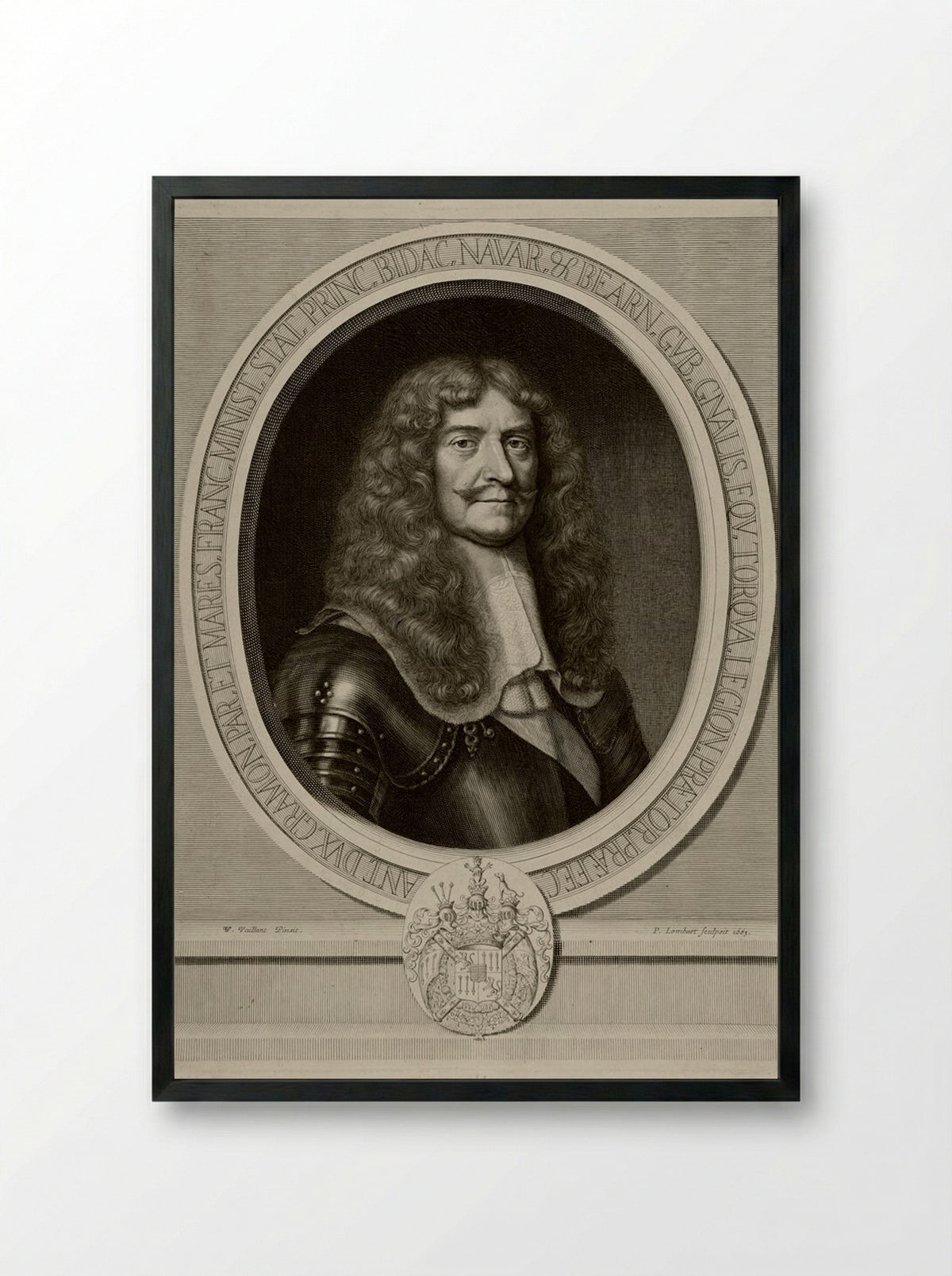 Antoine, Duc de Gramont - Pierre Lombart - Framed Print Black