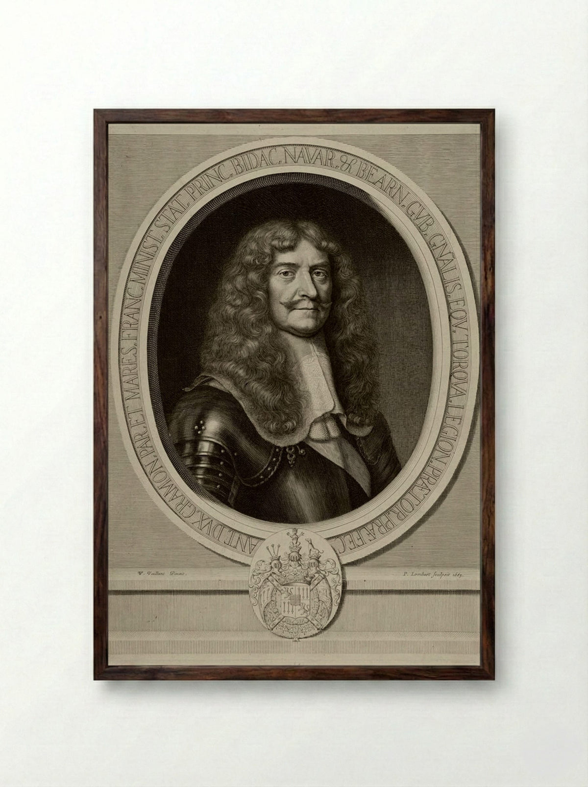 Antoine, Duc de Gramont - Pierre Lombart - Framed Print Dark Wood