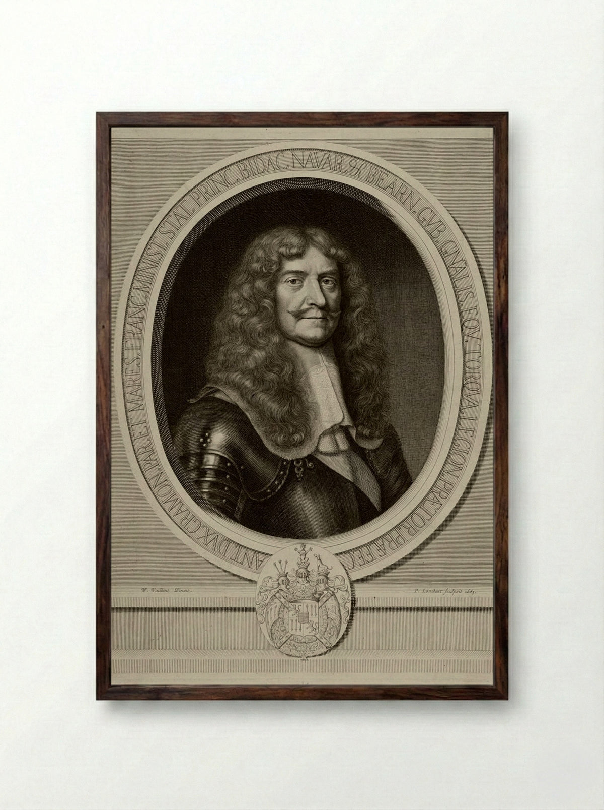 Antoine, Duc de Gramont - Pierre Lombart - Framed Print Dark Wood