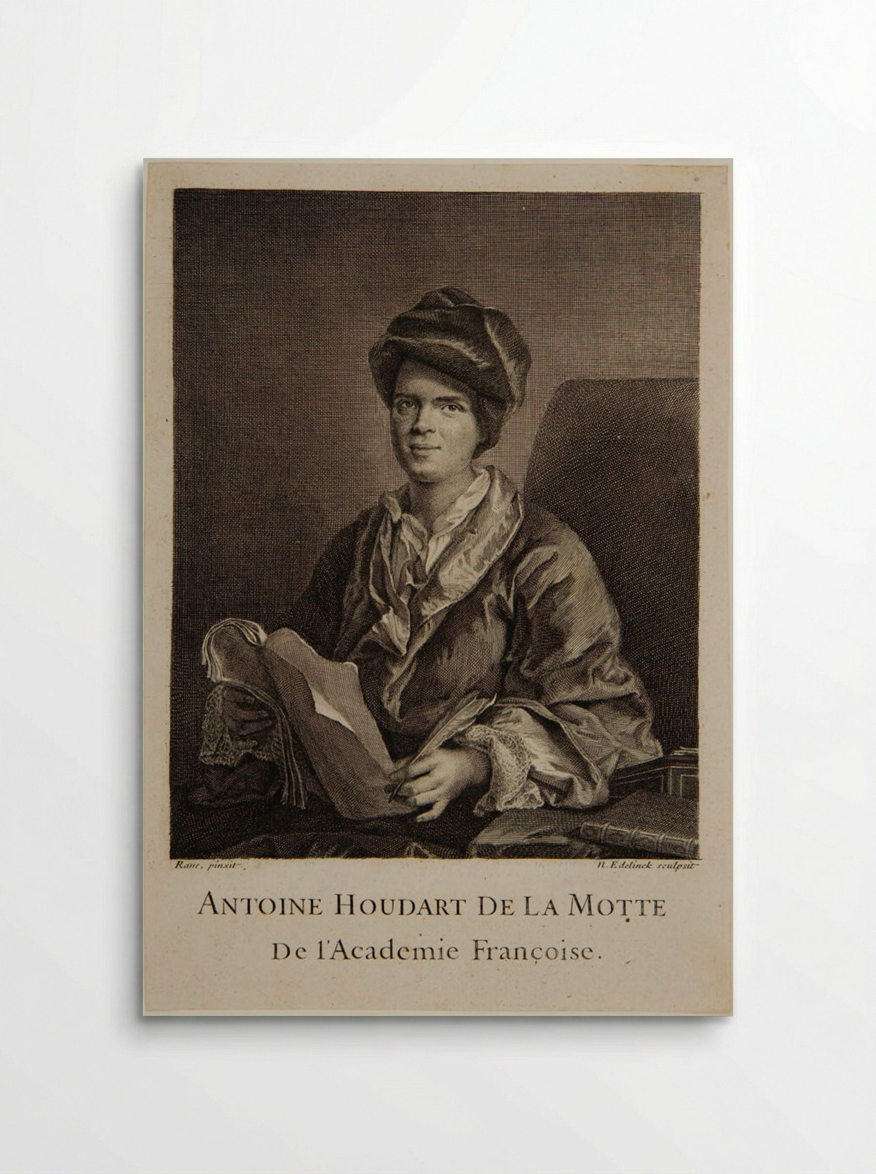 Antoine Houdart de la Motte - Nicolas Edelinck - Poster