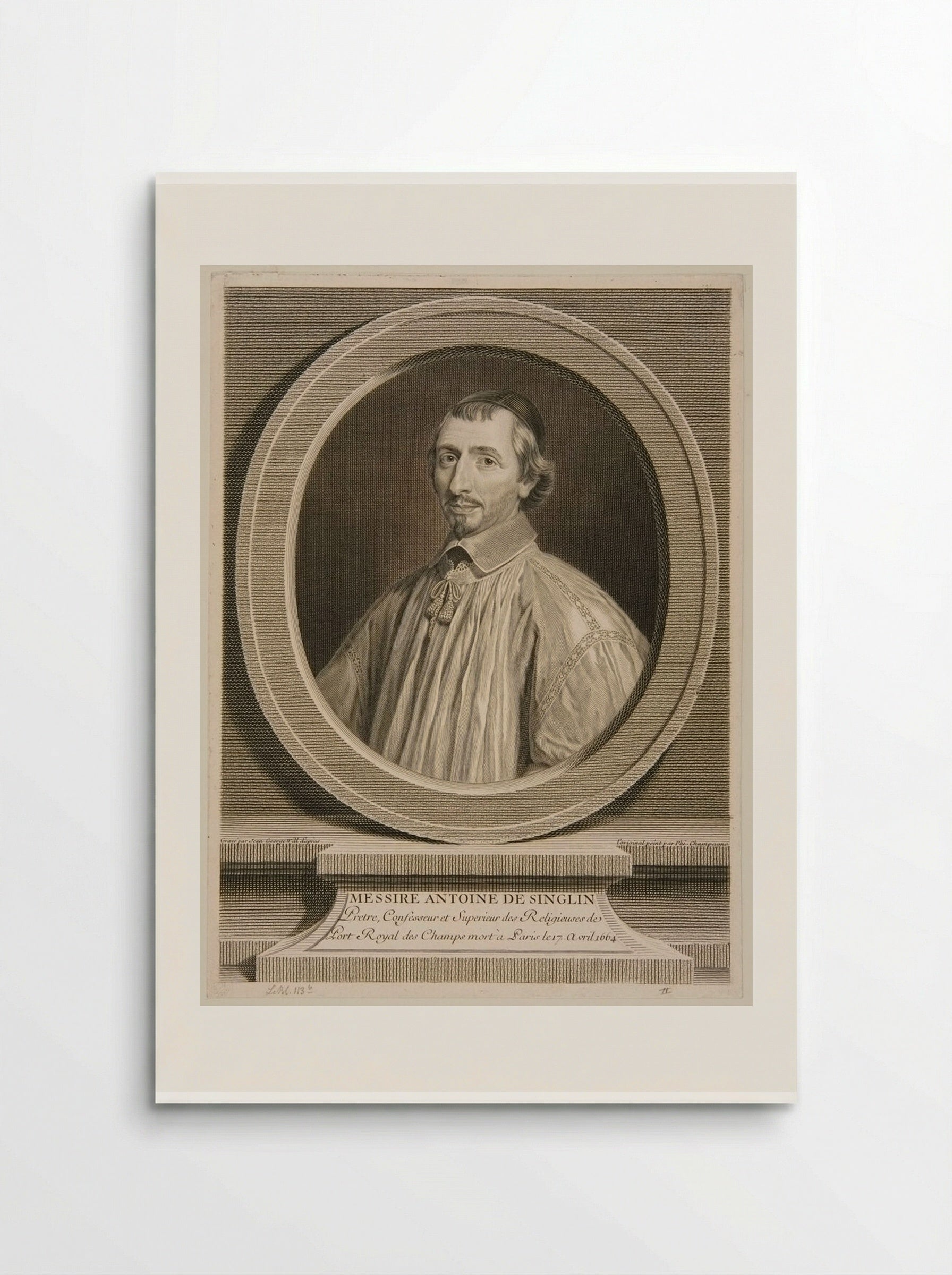 Antoine de Singlin - Johann Georg Wille - Poster
