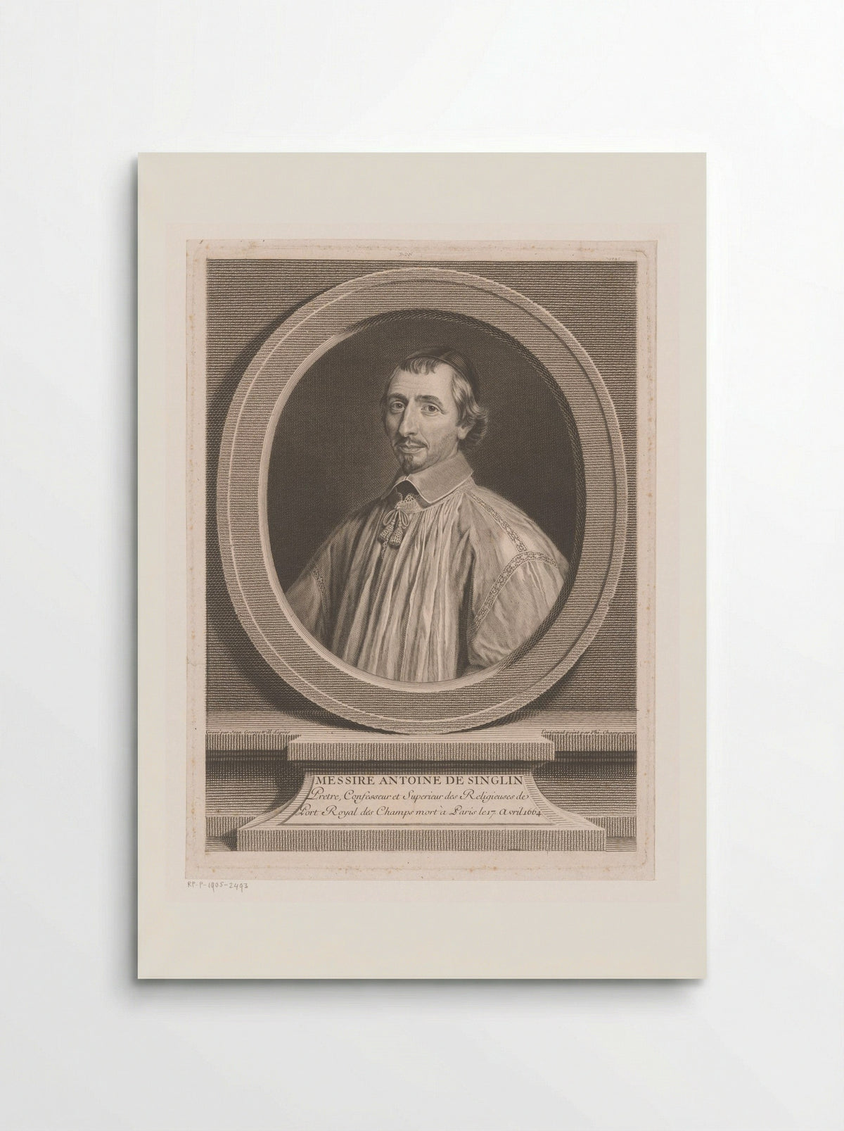 Antoine de Singlin - Johann Georg Wille - Poster